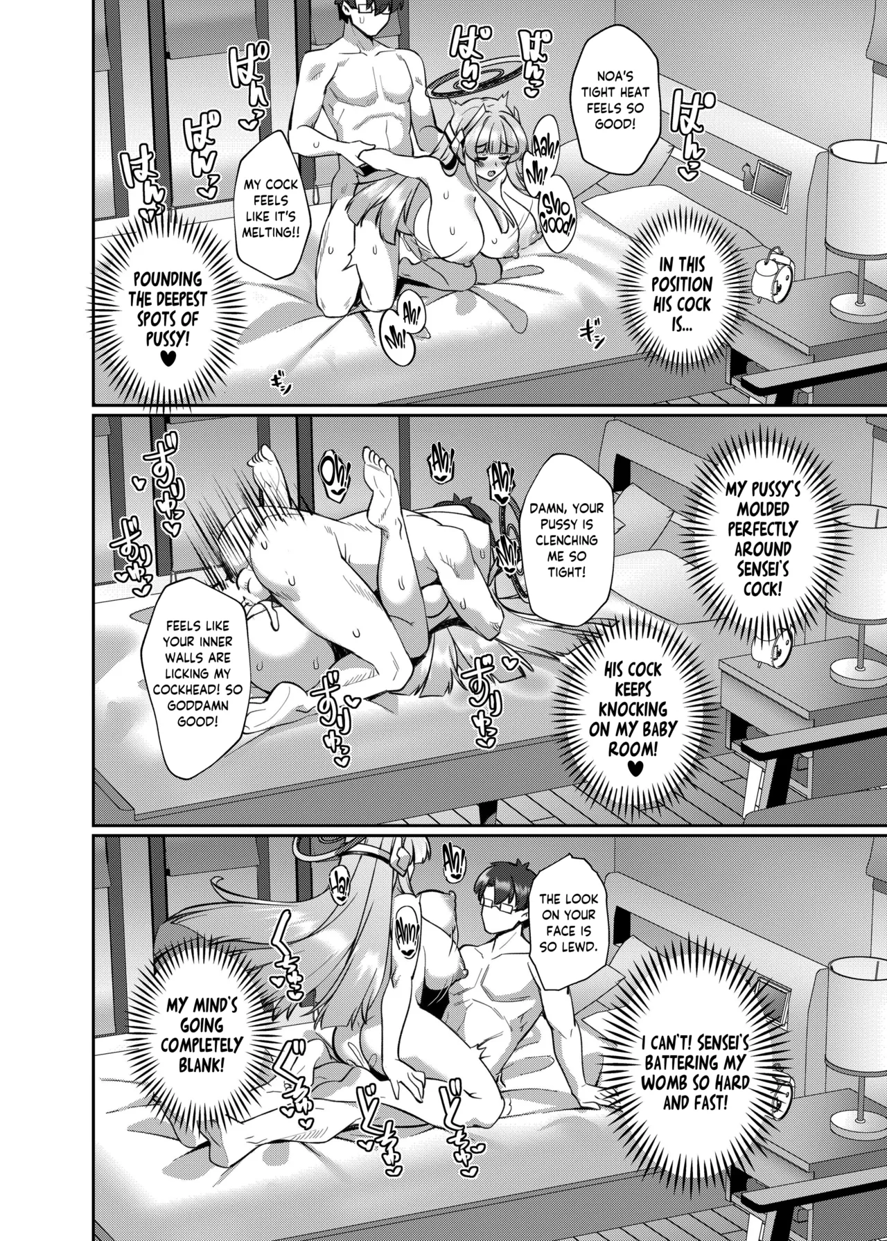 [Kuma no Ana (Shirokuma A)] Kobamenai Yuuwaku Ecchi na Noa ni Gyaku NTR Sareru Hanashi | Irresistible Seduction - How A Naughty Noa Reverse-NTR’d Me (Blue Archive) [English] [Tea Party Scans] [Digital] page 22 featuring noa ushio blue archive parody - kissing big breasts hentai manga - read online free