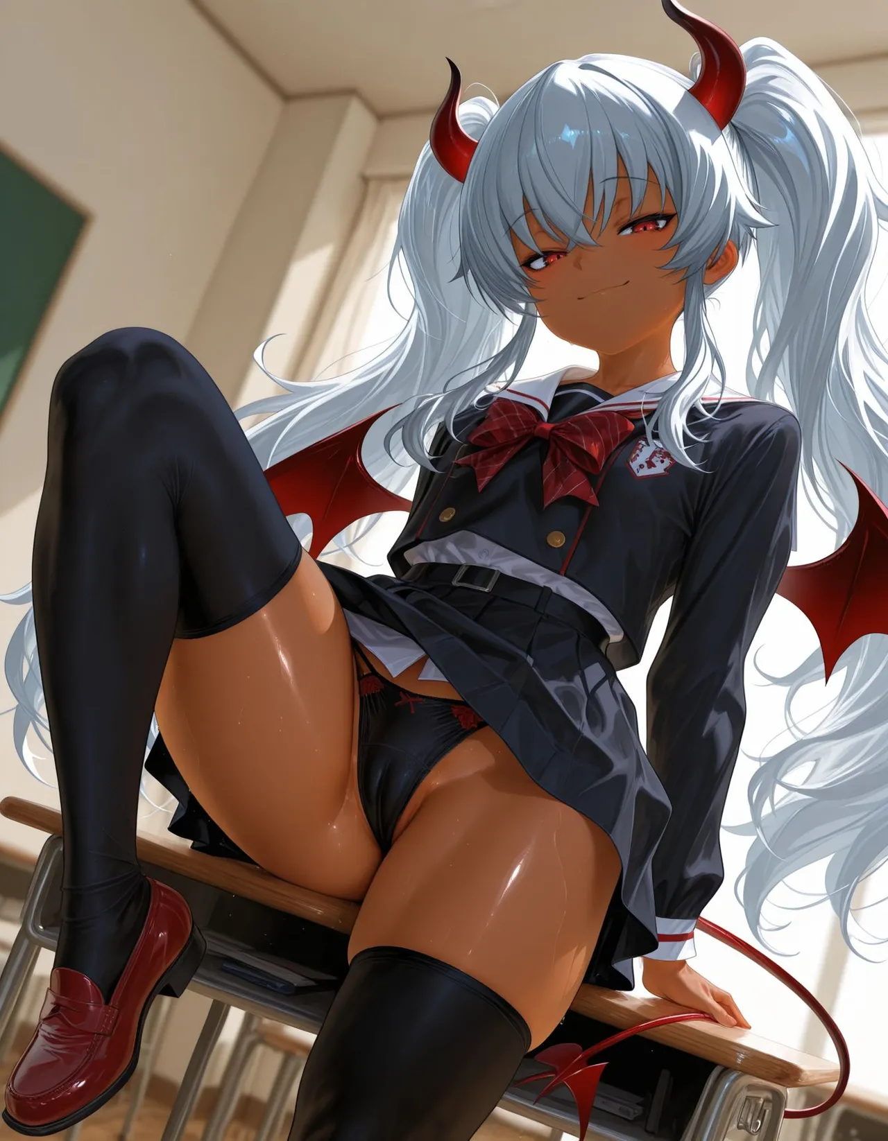 褐色#182 グリムアロエ grim aloe nsfw  褐色生活_DSL ai generated page 25 featuring grim aloe bomber girl parody - uncensored dark skin hentai manga - read online free