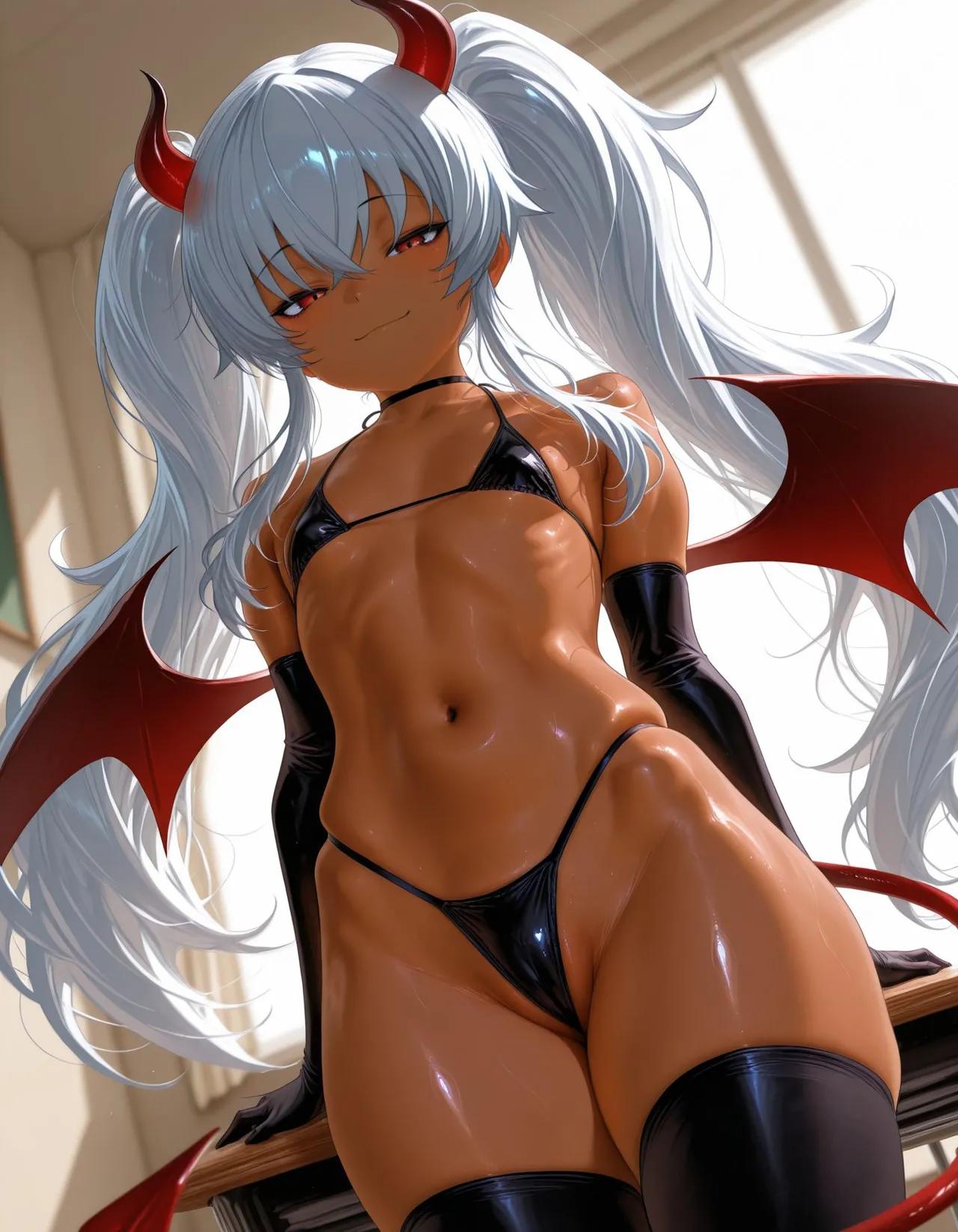 褐色#182 グリムアロエ grim aloe nsfw  褐色生活_DSL ai generated page 30 featuring grim aloe bomber girl parody - uncensored dark skin hentai manga - read online free