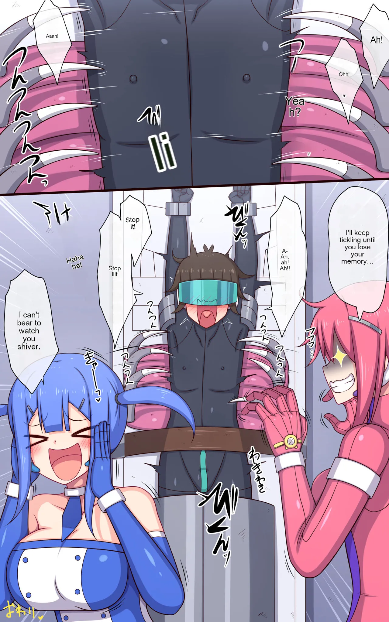 Male and Female Tickle Sex Trap Translated page 31 original parody - sweating humiliation hentai manga - read online free