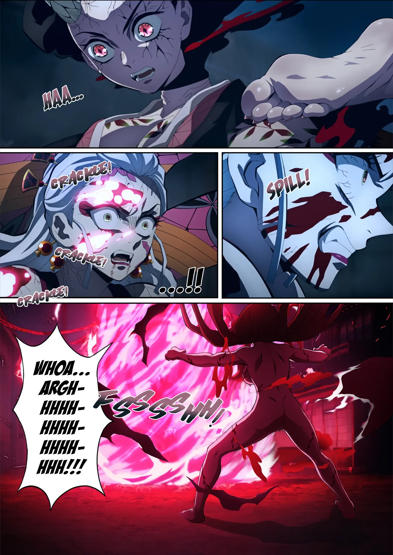 Daki’s Blood Demon Art: Trample 堕姫の血鬼術・紅蓮践踏 page 29 featuring nezuko kamado kimetsu no yaiba parody - big breasts humiliation hentai manga - read online free