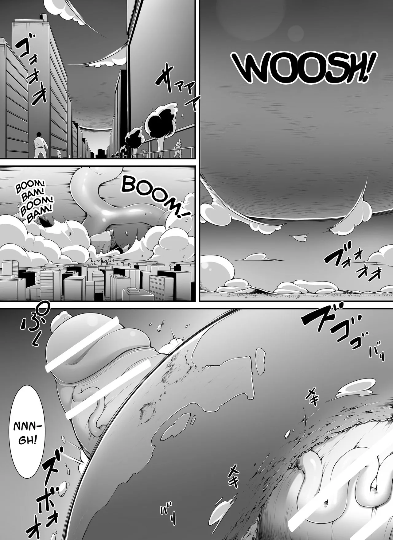 Chou Ookii Uchuujin ga Ojamashimasu | A Grand Gigantic Alien Welcomes Herself In page 33 original parody - big penis stockings hentai manga - read online free