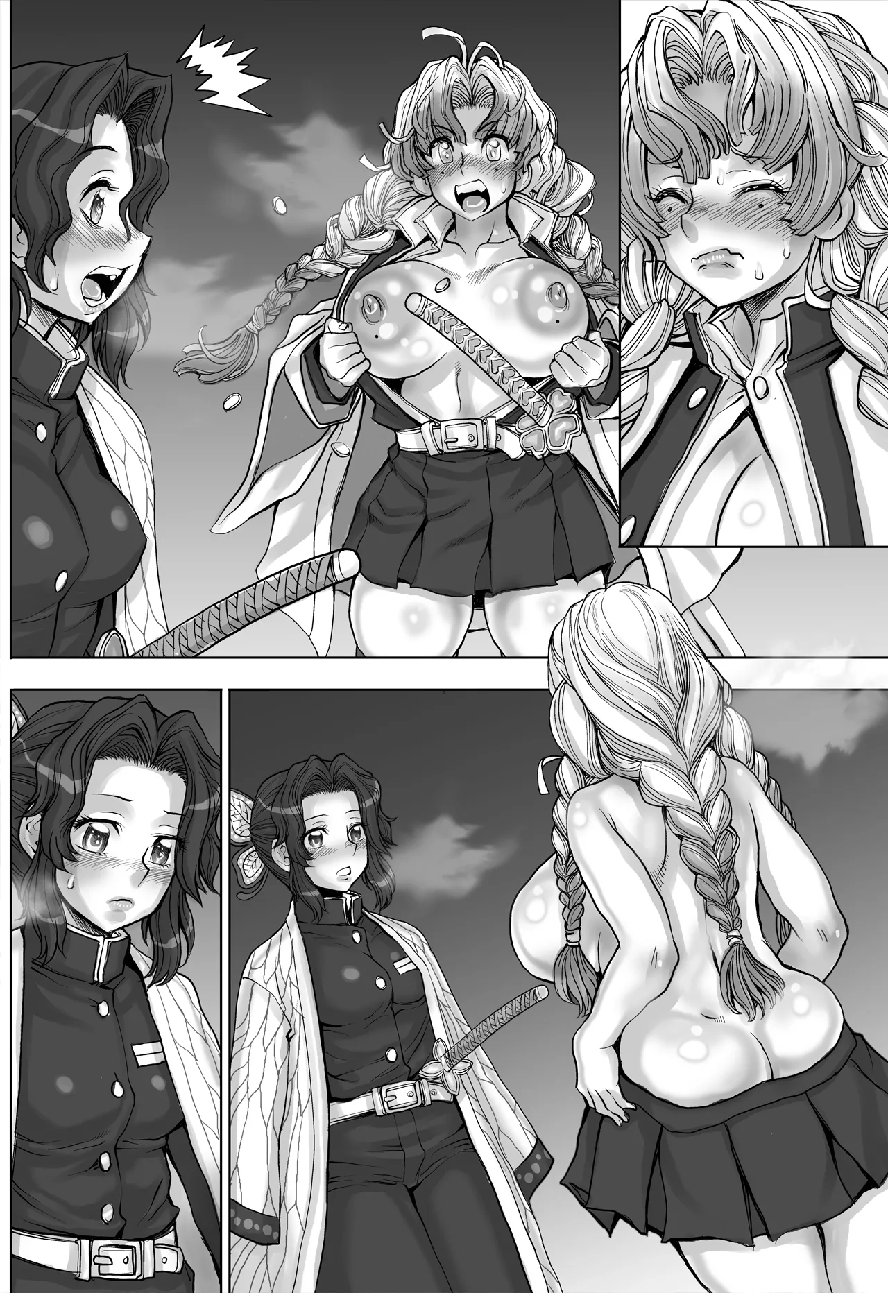 Zenra ni Mawashi de Sumou o Toranai to Derarenai Heya page 50 featuring shinobu kochou kimetsu no yaiba parody - big breasts hairy hentai manga - read online free