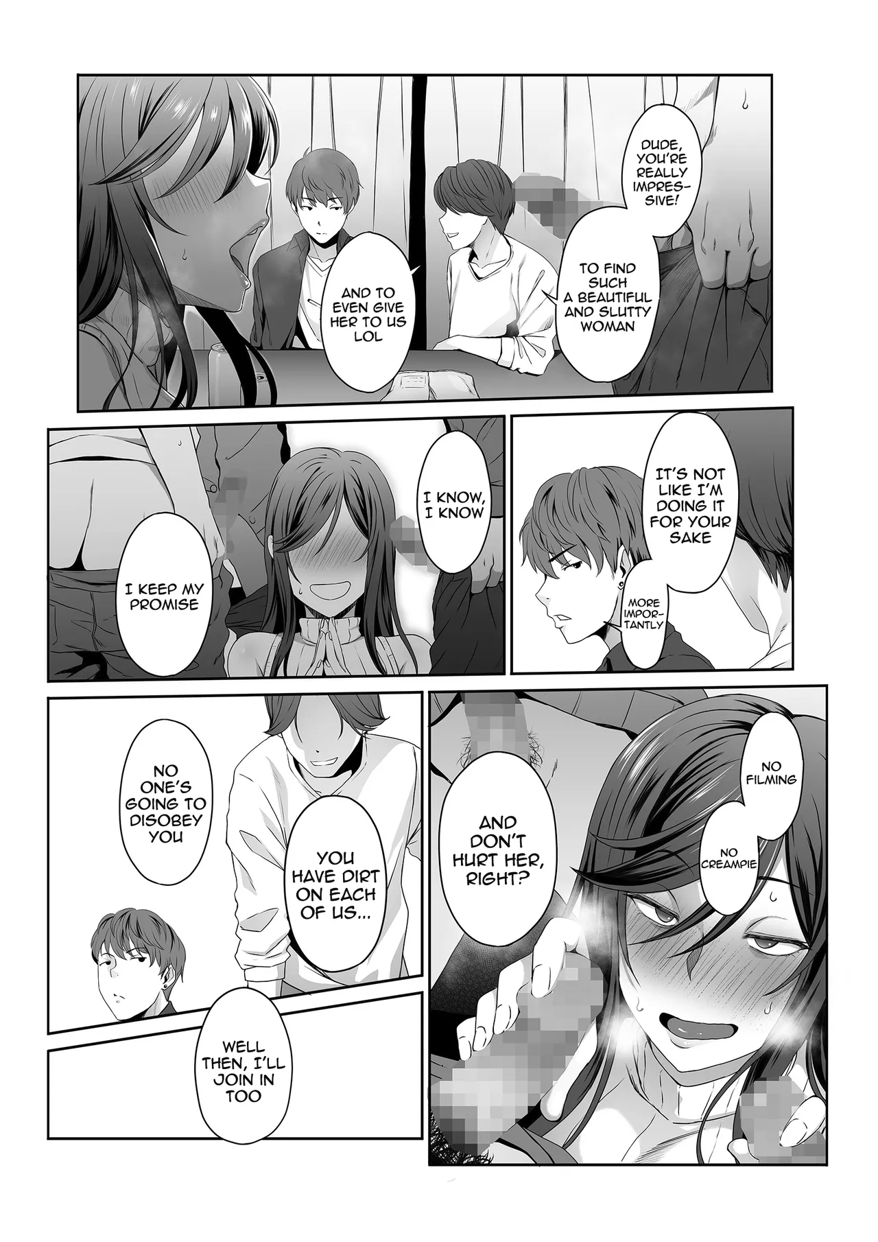 [Yareba Dekiru Ko.] Hitozuma Omocha -Danna ni mo, Musuko ni mo Mesetsukete, Keibetsusaretai- | Married Woman Toy - I want to be despised by my husband and son [English] [meganekun_tl] page 18 original parody - nakadashi mosaic censorship hentai manga - read online free