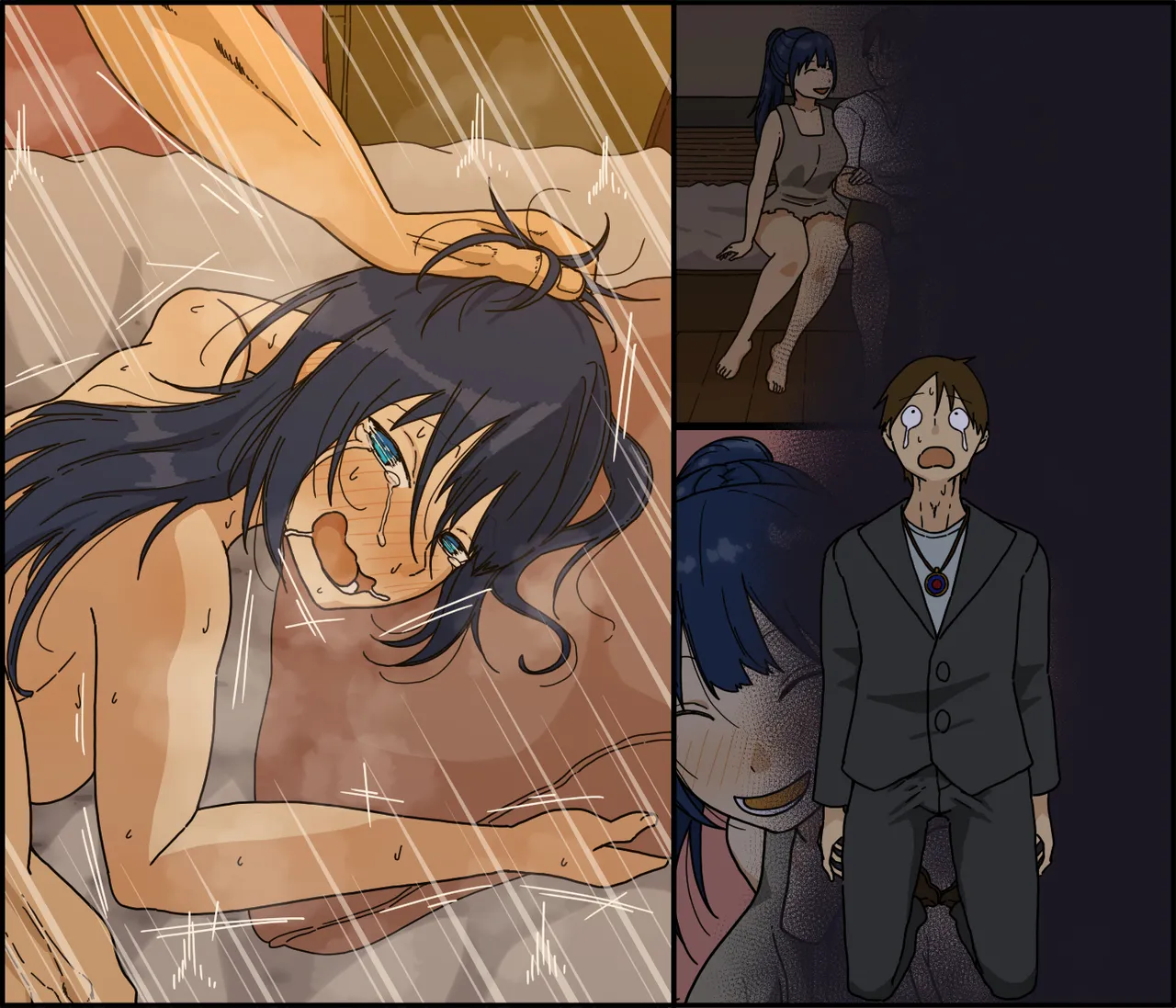 Kaijushi Sera Inkei ni Ochiru page 138 original parody - sweating kissing hentai manga - read online free