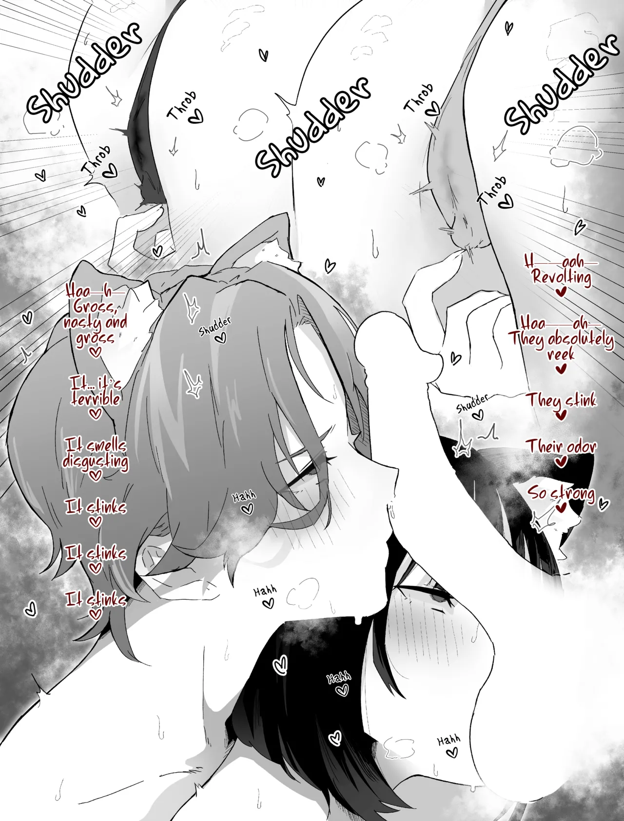 As Lesbians Whose Sex Life is in a Slump and are in Need of New Stimulation, is it Okay for the Scent of Cock to Awaken our Female Instincts? page 53 original parody - handjob sweating hentai manga - read online free