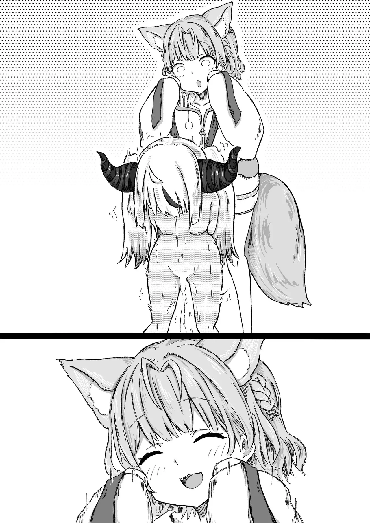 Wagahai no Ochinpo wa Isshou Doutei Desu page 13 featuring laplus darknesss hololive parody - kemonomimi horns hentai manga - read online free