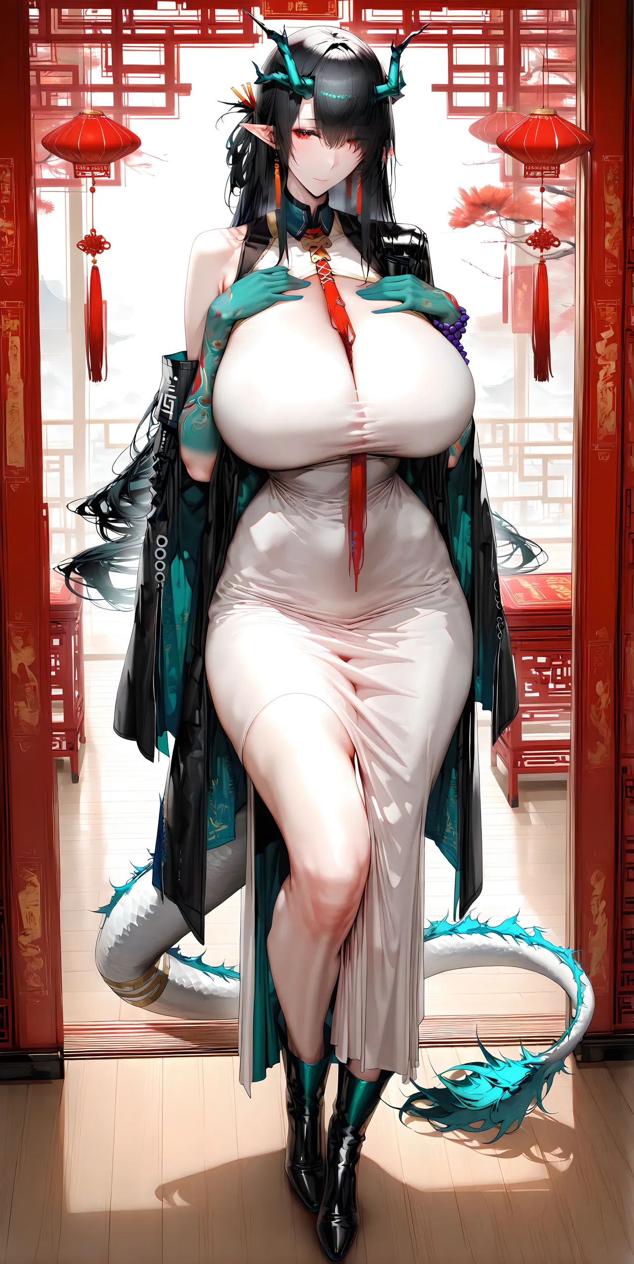 2025 新年快乐丨Happy New Year丨謹賀新年 巨乳加大分 jrjdf ai generated page 188 arknights parody - big breasts tail hentai manga - read online free