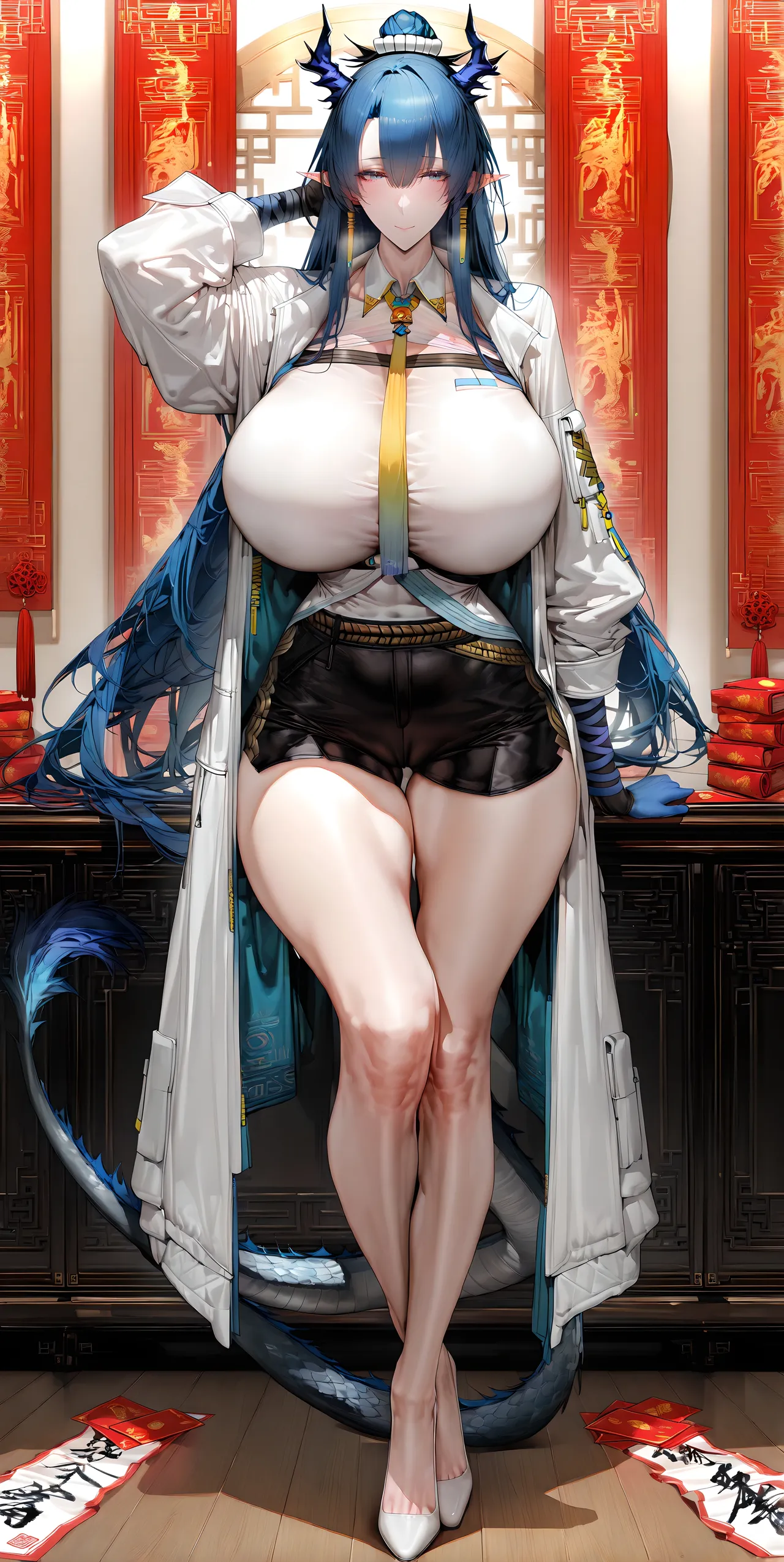 2025 新年快乐丨Happy New Year丨謹賀新年 巨乳加大分 jrjdf ai generated page 271 arknights parody - big breasts tail hentai manga - read online free