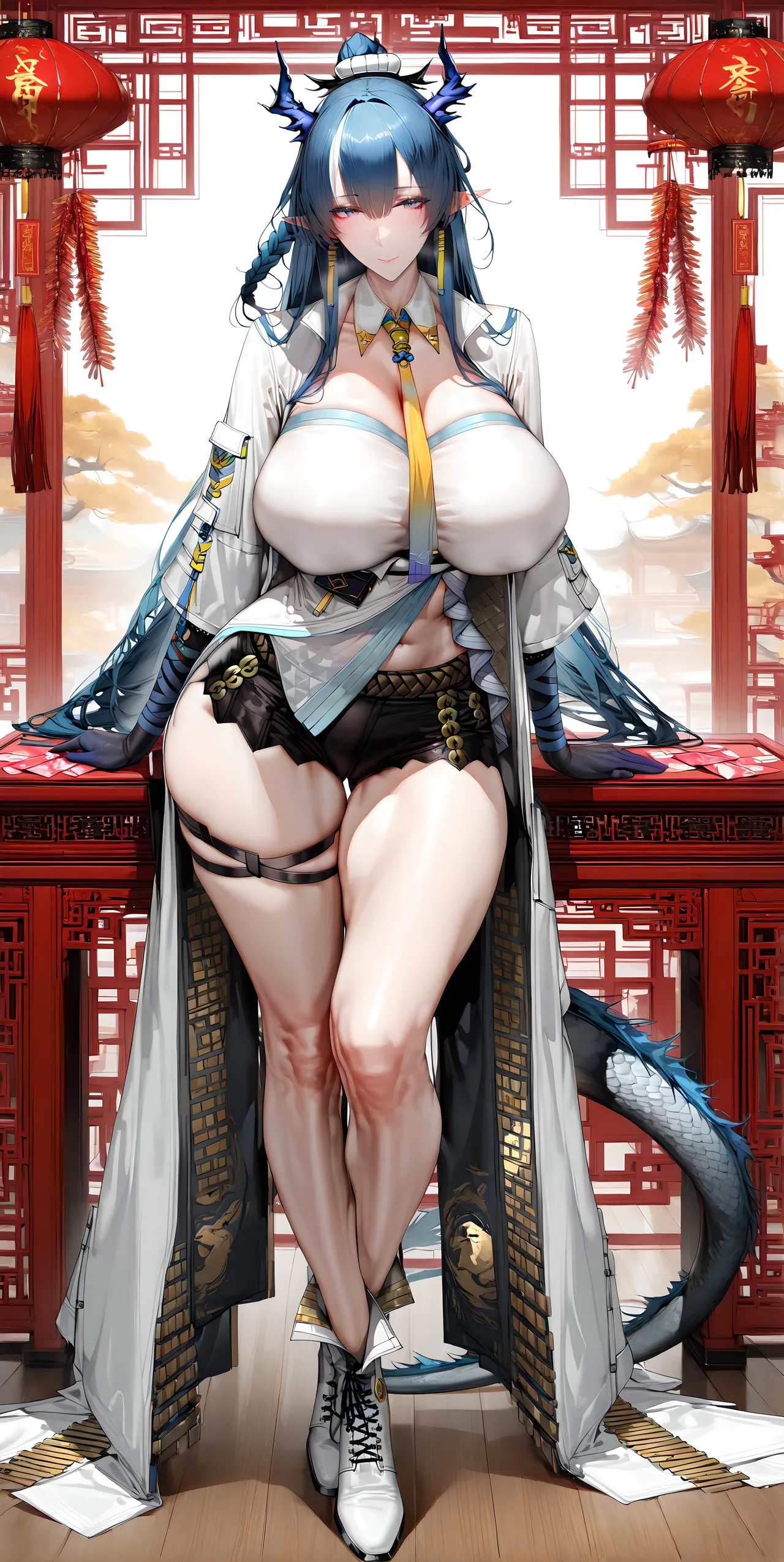 2025 新年快乐丨Happy New Year丨謹賀新年 巨乳加大分 jrjdf ai generated page 277 arknights parody - big breasts tail hentai manga - read online free