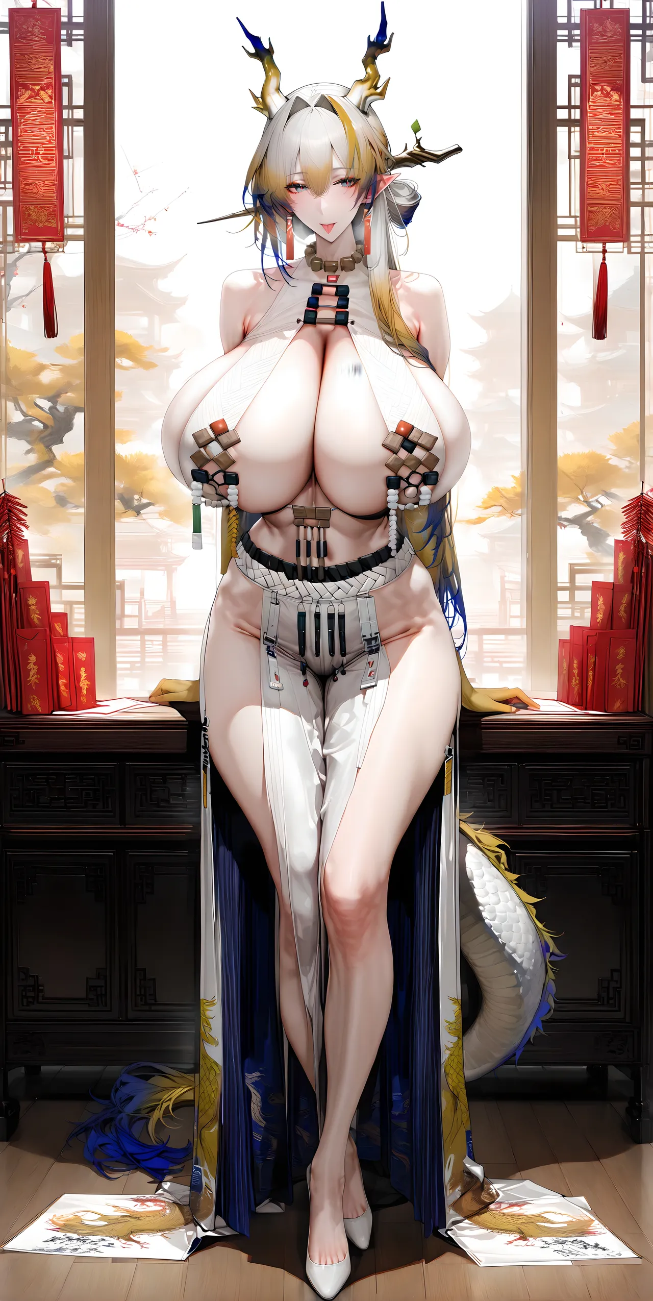 2025 新年快乐丨Happy New Year丨謹賀新年 巨乳加大分 jrjdf ai generated page 345 arknights parody - big breasts tail hentai manga - read online free