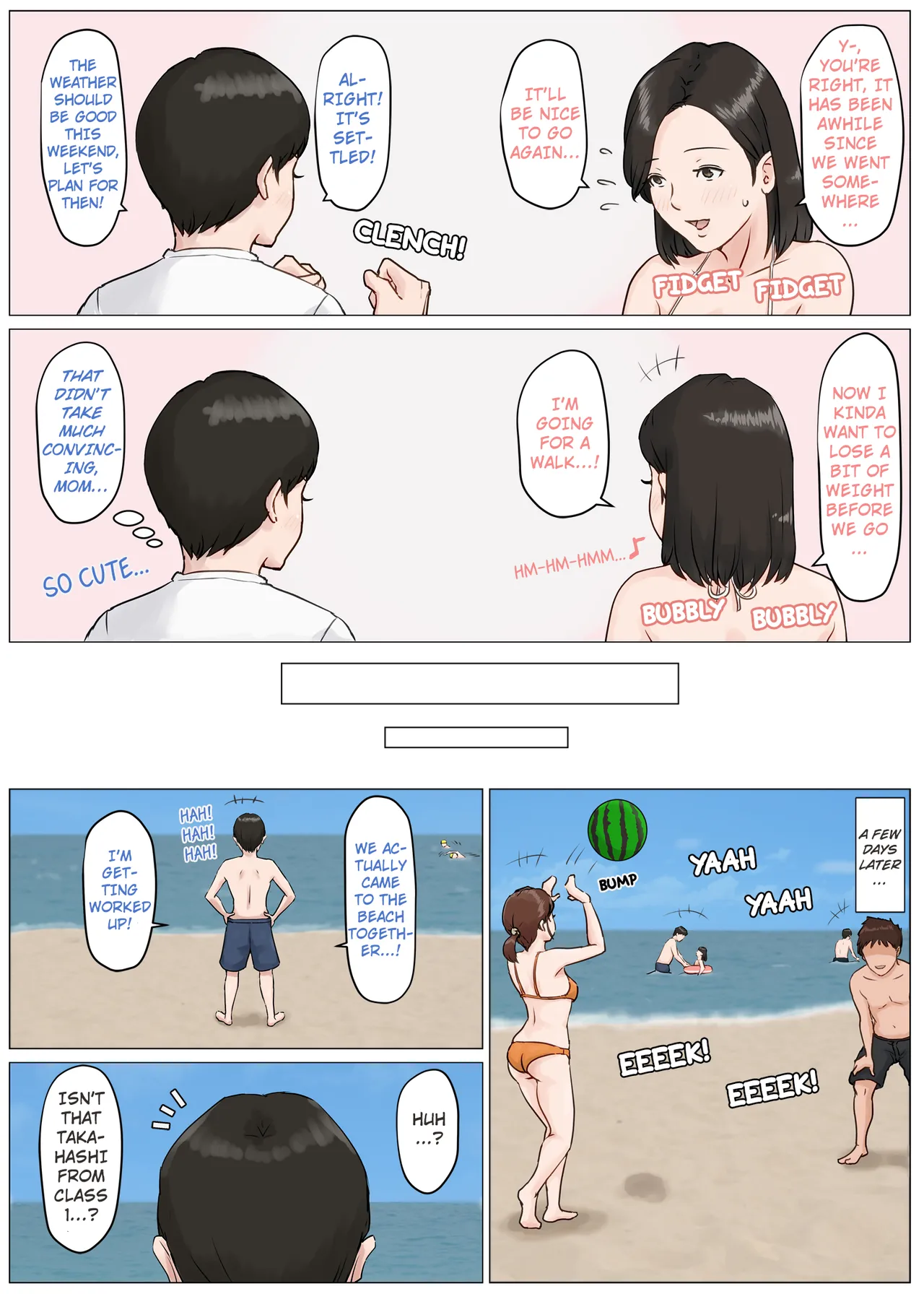 [Horsetail] Kaa-san Janakya Dame Nanda!! 3 ~Natsuyasumi Zenpen~ | Mother and No Other!! 3 ~Summer Holiday First Part~ [With transparency] [English] page 30 original parody - milf swimsuit hentai manga - read online free