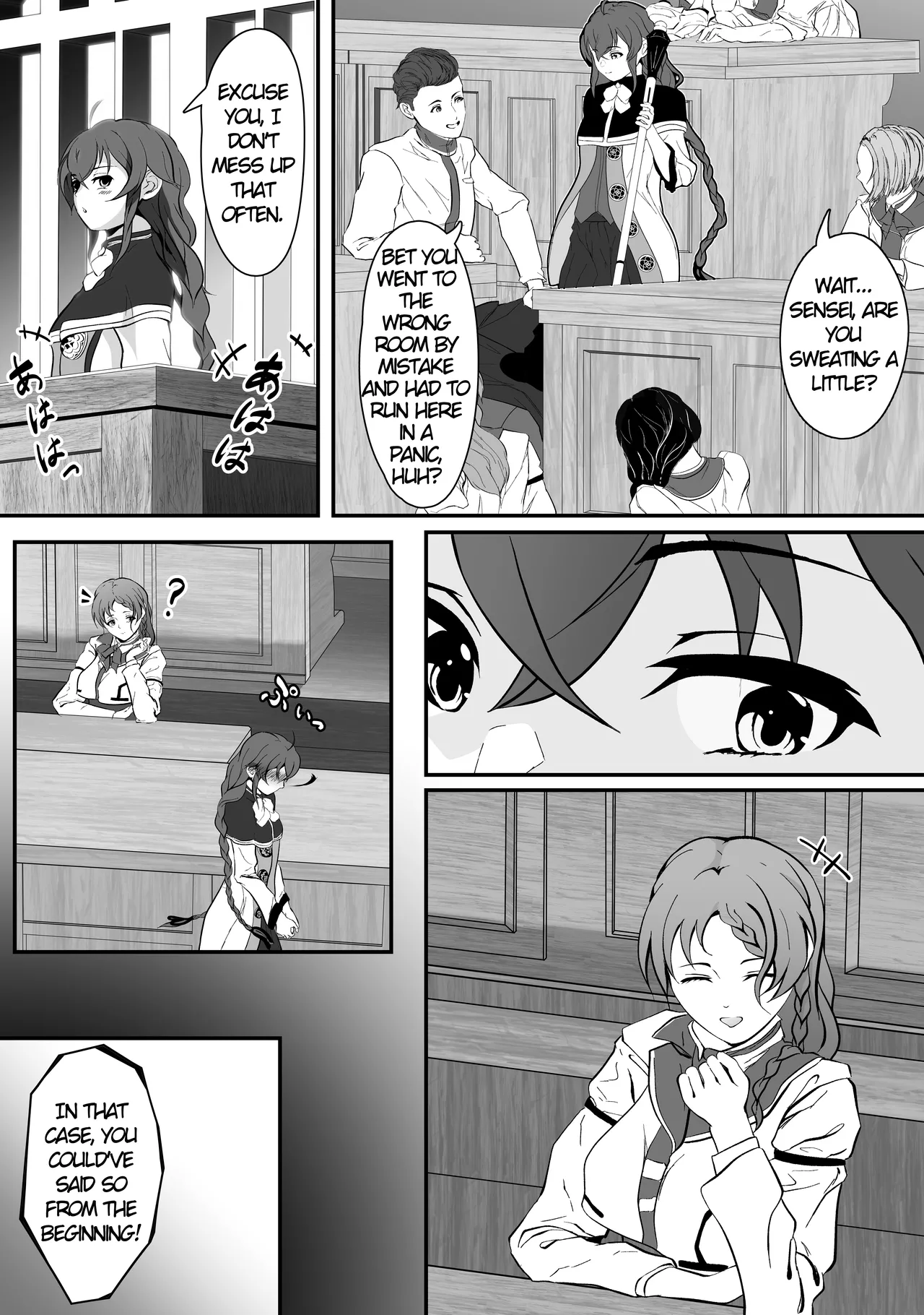 Aoi Haru no Sono de page 37 featuring roxy migurdia mushoku tensei parody - rough translation hentai manga - read online free