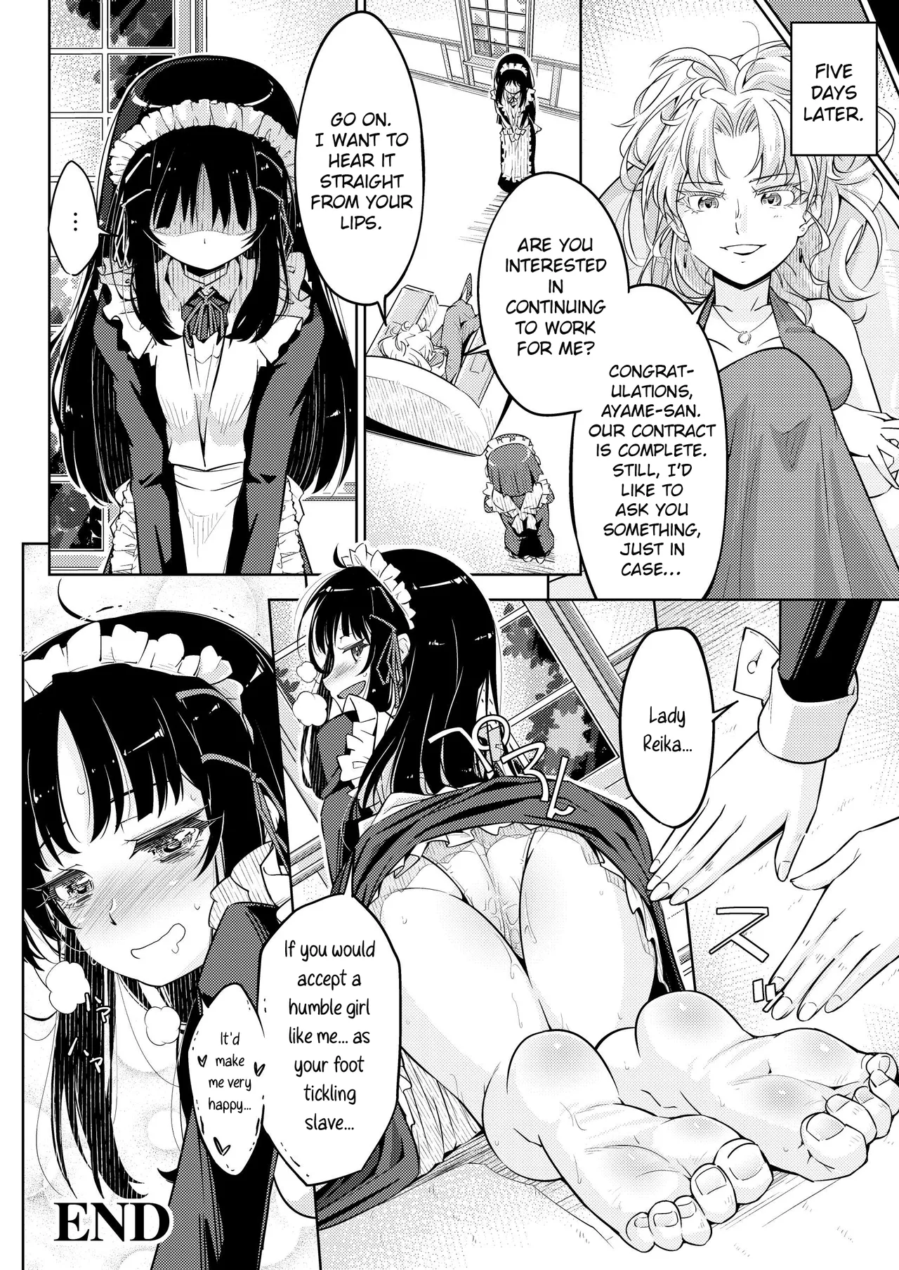Young Rich's Girl Fall Into Foot Tickling Hell + Bonus Page page 31 original parody - maid sweating hentai manga - read online free