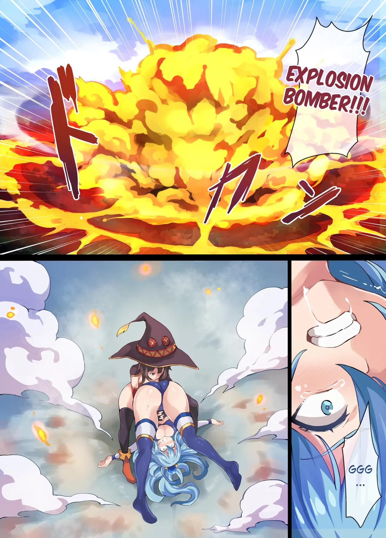 Kono Subarashii Wrestle Quest! page 22 featuring aqua kono subarashii sekai ni syukufuku o parody - big breasts swimsuit hentai manga - read online free