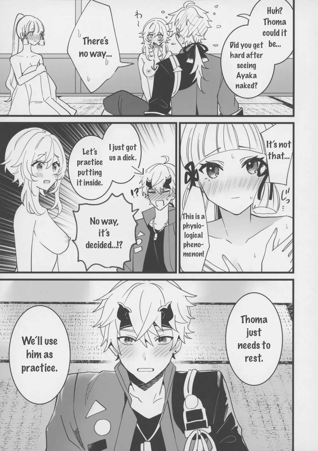 Hotaru ga Ayaka ni Onanie Oshiete Thoma ga Makikomareru Hon | Lumine teaches Ayaka how to masturbate, and Thoma gets involved - Page 14