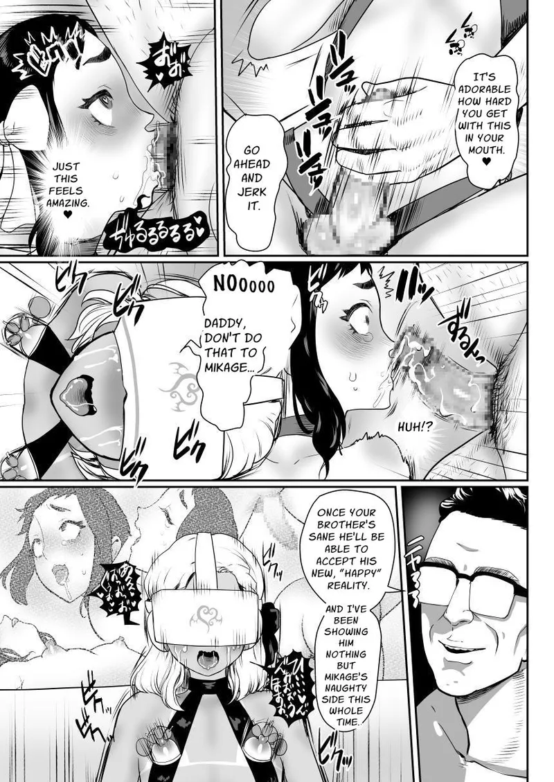 Nou Kaizou Shiawase Kazoku 2 Chichi no Hijou Naru Kyoudai Donburi | Happy Brain Modified Family 2 page 32 original parody - gag father hentai manga - read online free