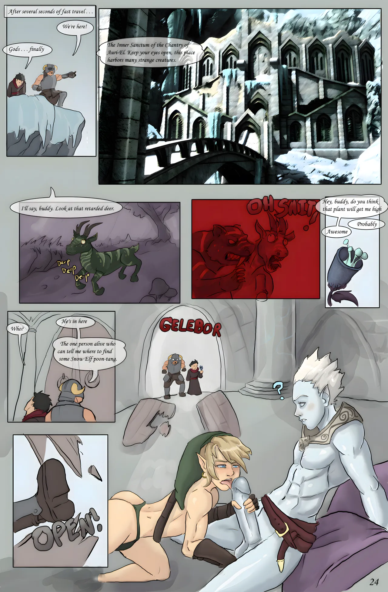 The Dragonborn Cometh Again page 23 featuring aela the huntress the elder scrolls parody - monster girl dark skin hentai manga - read online free