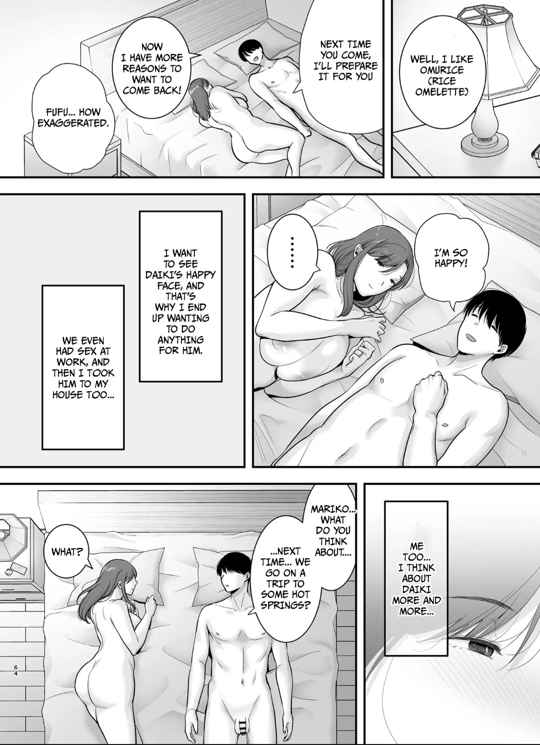 [Ogon Shinshi Club (Cloudy)] Mariko-san to Boku ~Beit Saki no Hitozuma to no Furin Kankei~ | Mariko-san and Me ~An Affair with a Married Woman from My Part-Time Job~ 2 [English] page 63 original parody - milf big breasts hentai manga - read online free