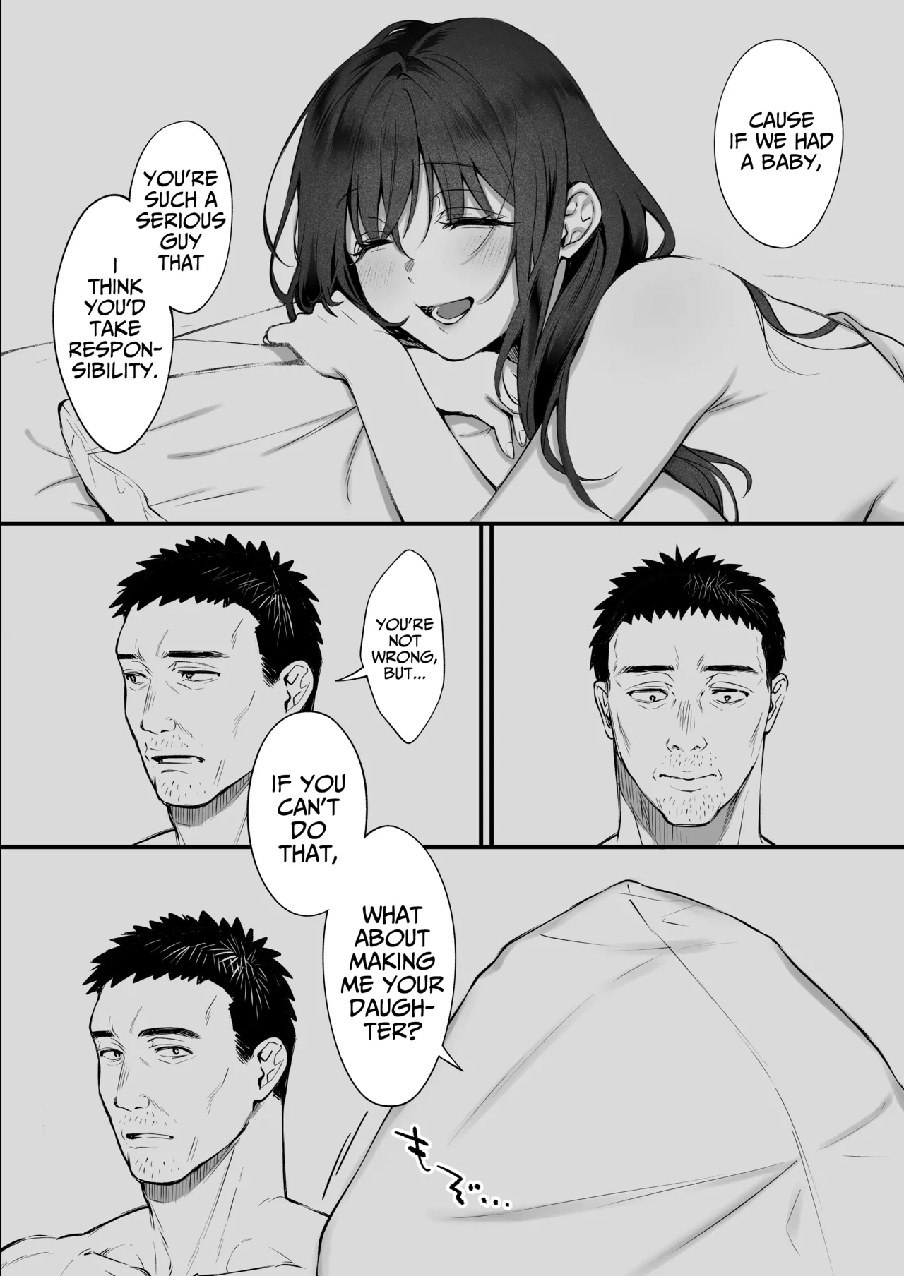 [Okinaga Umanosuke] Shikatte Yurushite Atama o Nadete ~Bakunyuu Seiso na Kaigoshi ga Oji-san Daisuki na Riyuu~ | Scold her, forgive her, pat her on the head. ~The Reason Why the Busty and Neat Caregiver Loves Older Men~ [English] page 71 original parody - sweating big breasts hentai manga - read online free