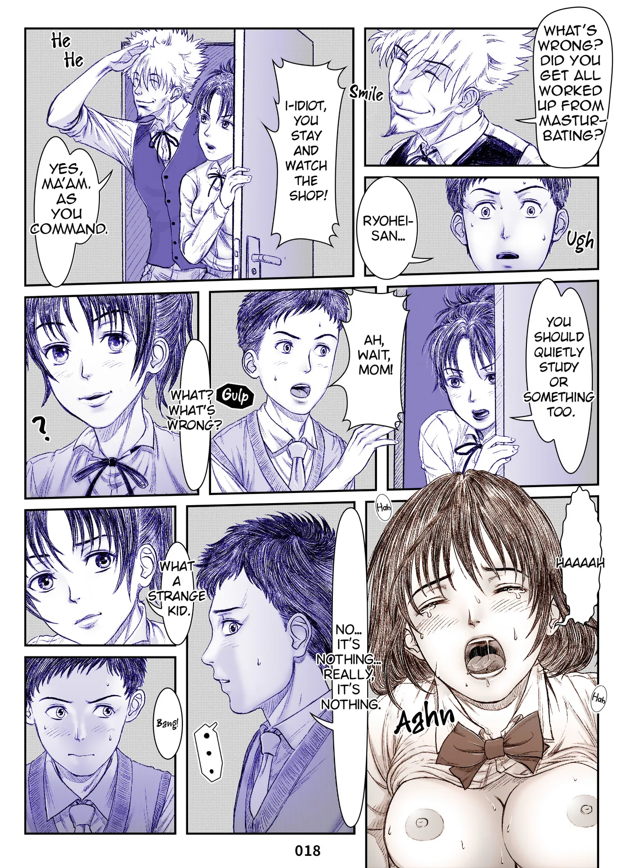 [Shimoda Nekomaru] Natsu e no Closet ~Time Slip Haha Netorare~ | Closet to Summer ~Time Slip Mother Netorare~ [English] [RoniNGaka] [Decensored] page 18 original parody - sole female nakadashi hentai manga - read online free