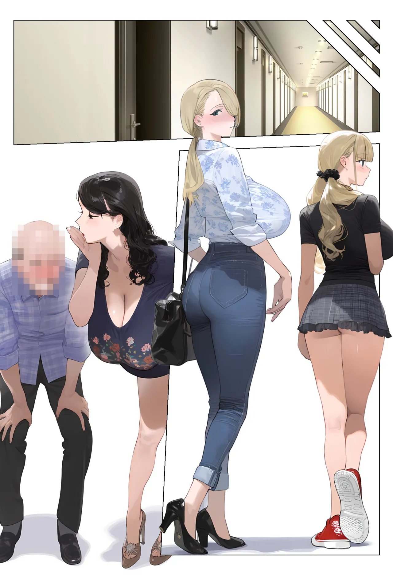 【催●app】催●アプリで全員支配、妊娠適齢デカ乳美人おじさん赤ちゃん托卵中3 page 56 - kissing blowjob hentai manga - read online free