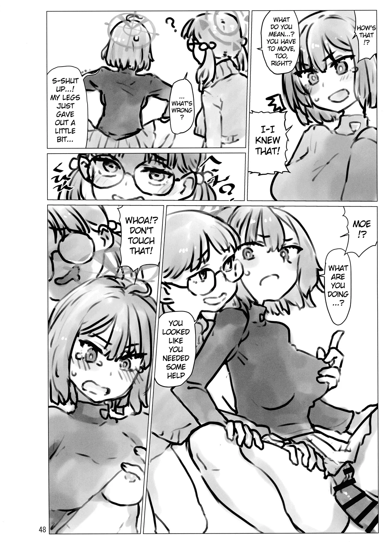 BuruAka Futanari Goudou page 48 featuring koharu shimoe blue archive parody - nakadashi big penis hentai manga - read online free