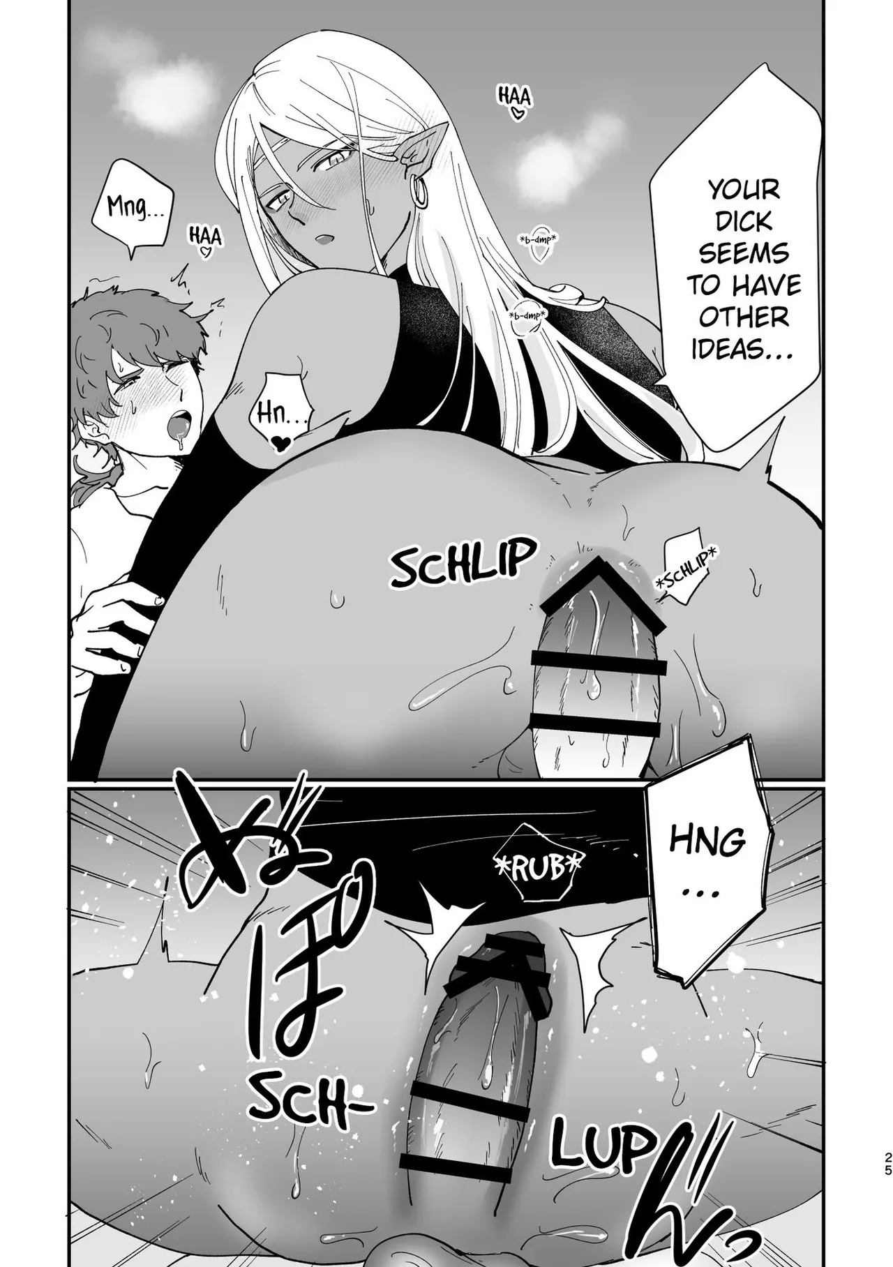 Hatsujou Elf to Dekiai Ecchi | Loving Sex With a Horny Elf. page 24 original parody - nakadashi very long hair hentai manga - read online free