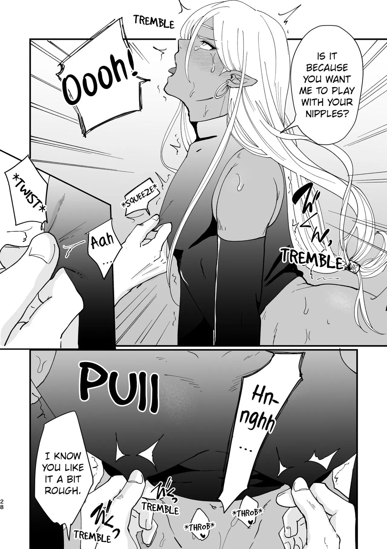 Hatsujou Elf to Dekiai Ecchi | Loving Sex With a Horny Elf. page 27 original parody - nakadashi very long hair hentai manga - read online free