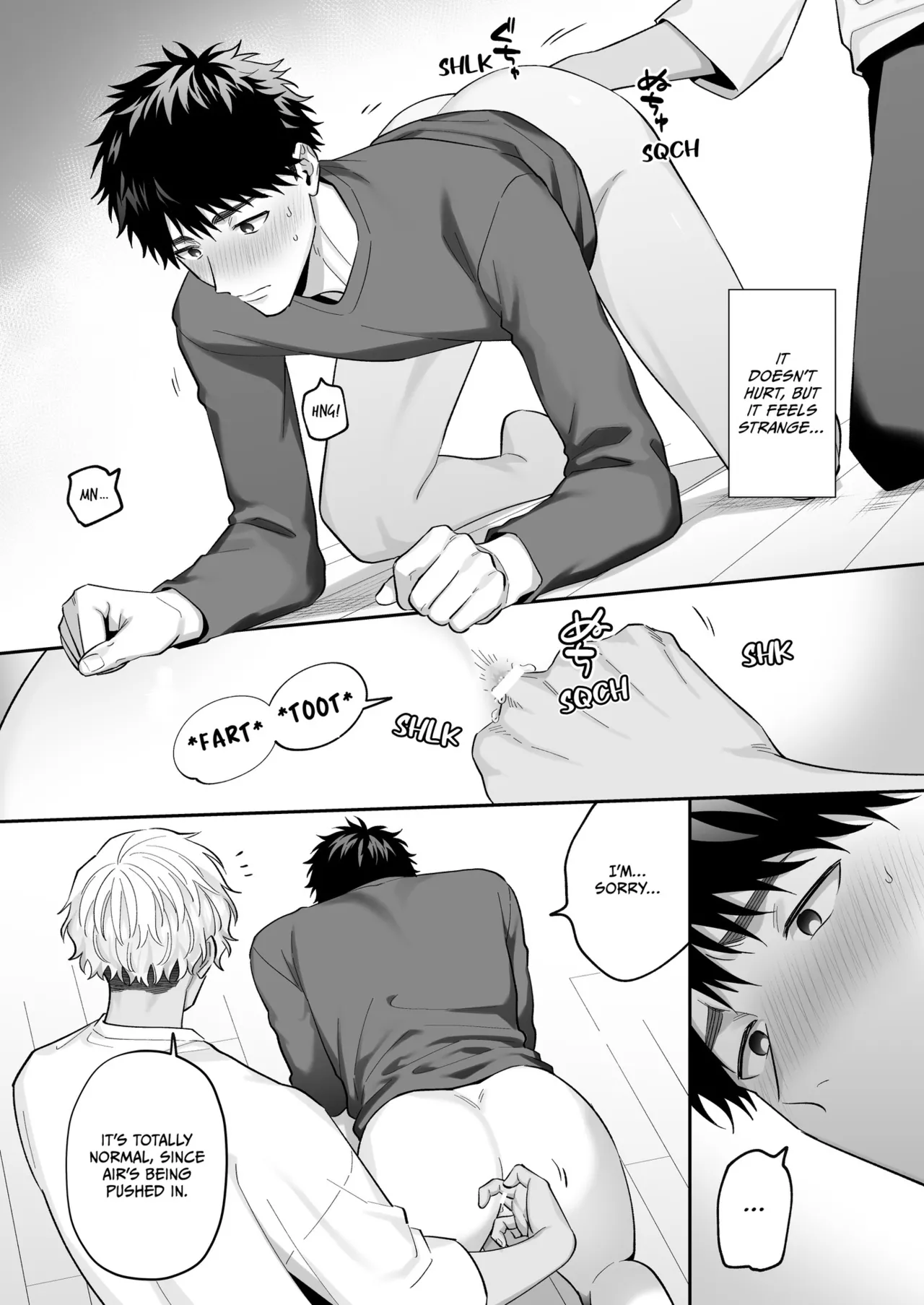 Tachi mo Dekiru Shiro-kun ni Oshiri Kaihatsu Sareru Hanashi | Shiro Can Top, Too! My Anal Training Story page 24 original parody - story arc prostate massage hentai manga - read online free