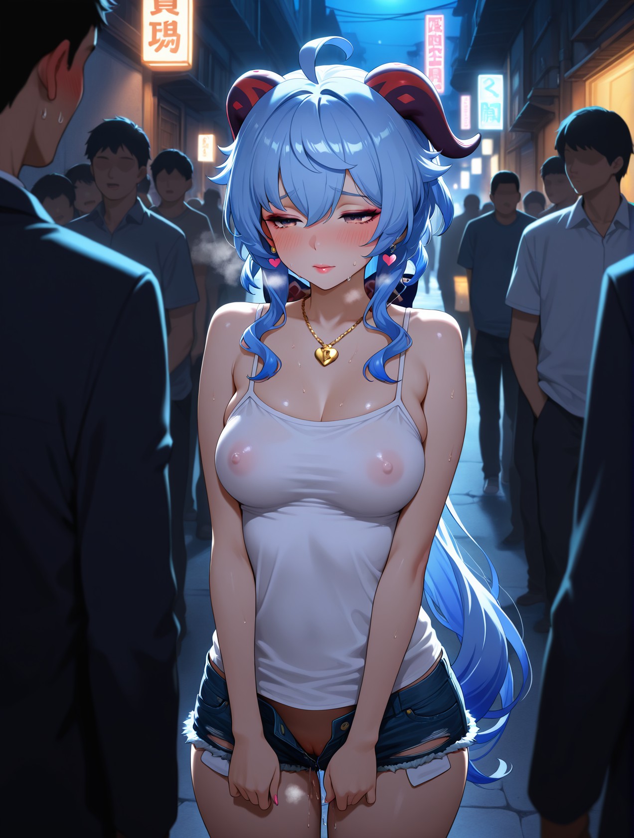 ganyu STREETWALKER 立ちんぼ page 13 featuring ganyu genshin impact parody - big penis very long hair hentai manga - read online free