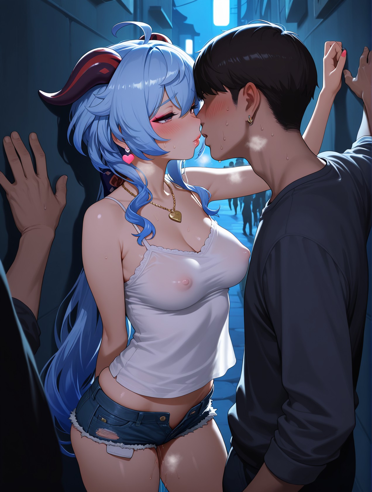 ganyu STREETWALKER 立ちんぼ page 27 featuring ganyu genshin impact parody - big penis very long hair hentai manga - read online free