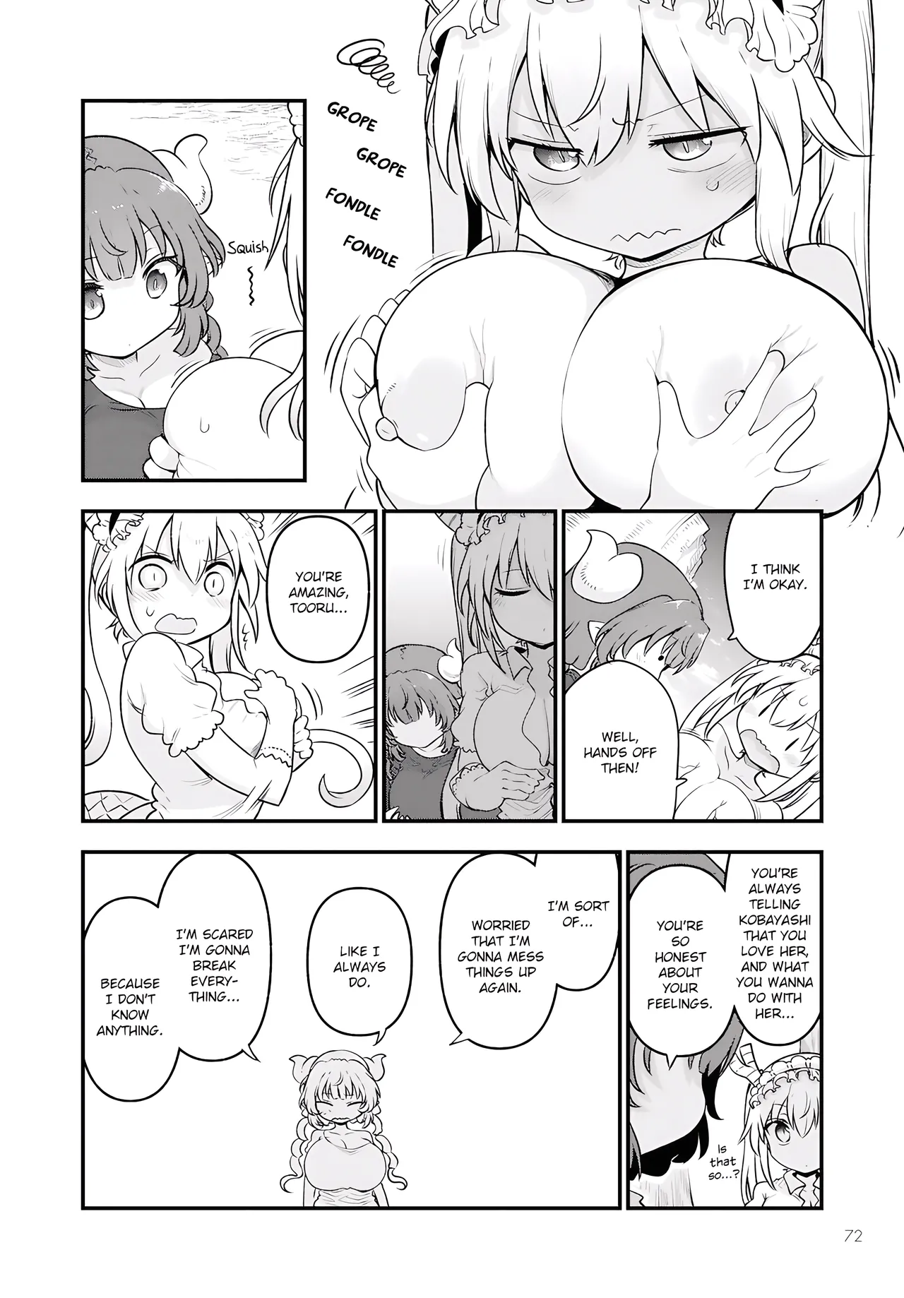 Kobayashi-san Chi No Maid Dragon - Fan Service Manga ecchi panels. page 13 featuring quetzalcoatl kobayashi-san-chi no maid dragon parody - read online free