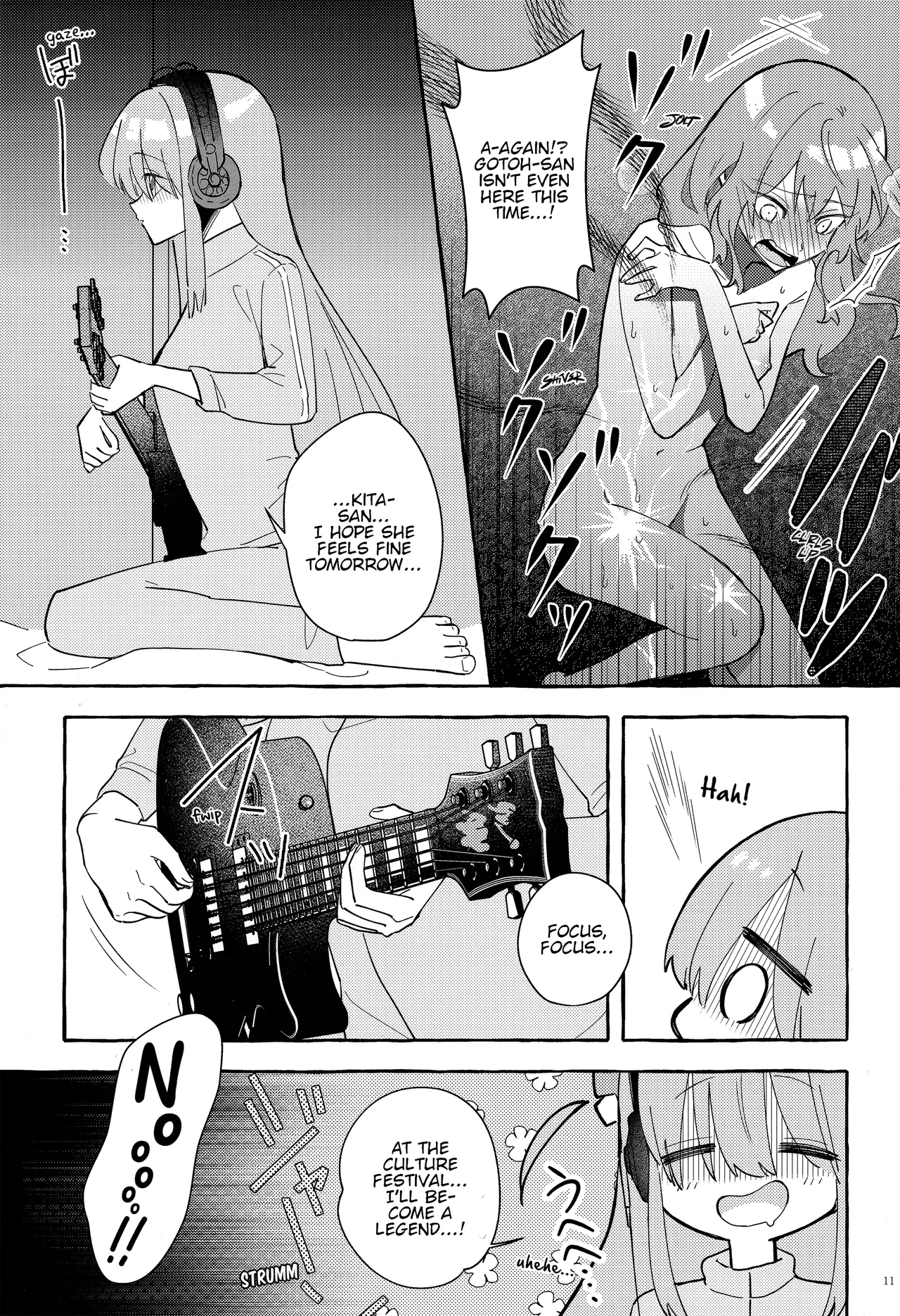 Kyoukankaku Guitar | Synesthetic Guitar page 12 featuring hitori gotou bocchi the rock parody - rough translation yuri hentai manga - read online free