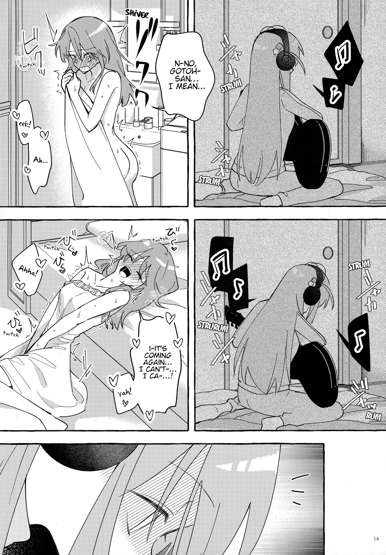 Kyoukankaku Guitar | Synesthetic Guitar page 15 featuring hitori gotou bocchi the rock parody - rough translation yuri hentai manga - read online free