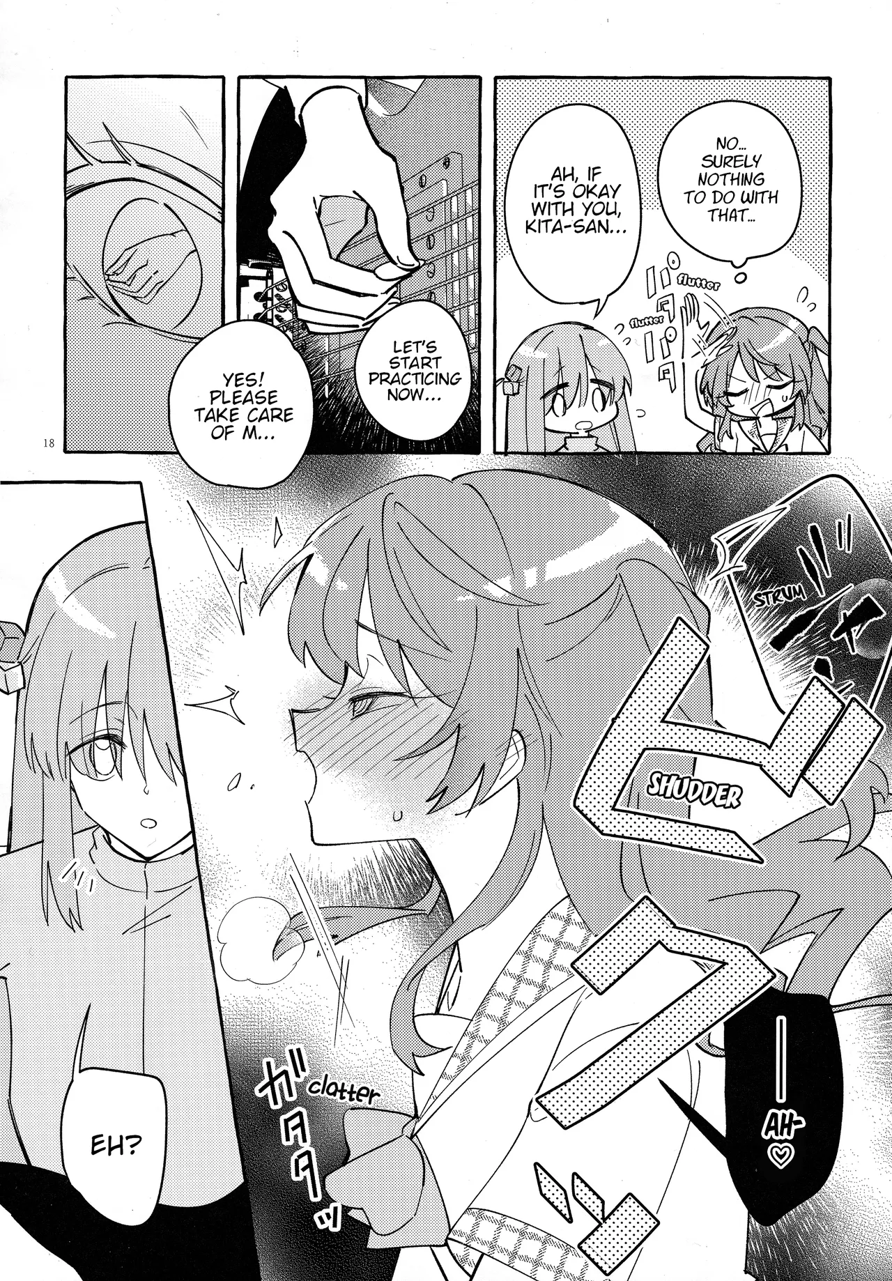Kyoukankaku Guitar | Synesthetic Guitar page 19 featuring hitori gotou bocchi the rock parody - rough translation yuri hentai manga - read online free