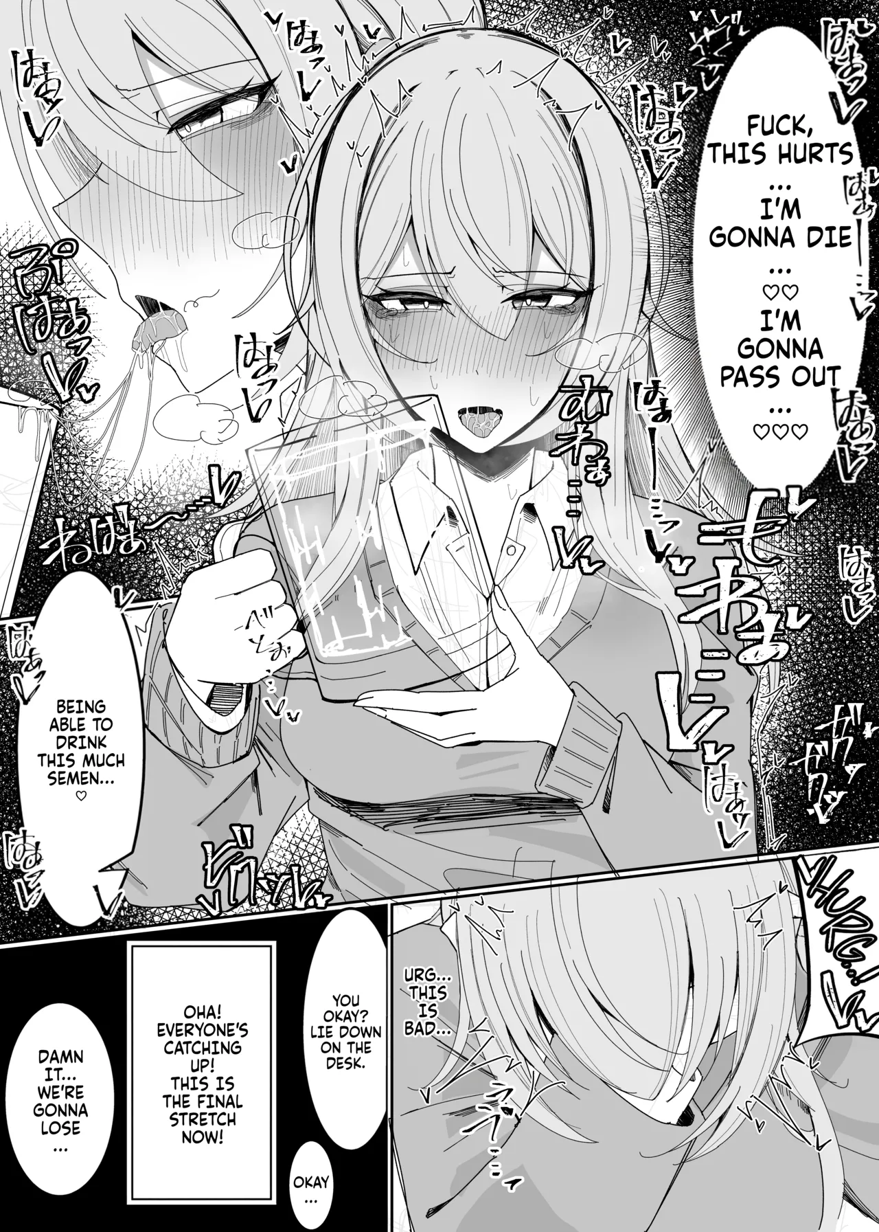 [Fuaku Yuu (Yufuck)] Zamen Oogui Taikai | The Cum-Binge-Eating Championship [English] [Fallen Games] page 28 original parody - schoolgirl uniform inflation hentai manga - read online free