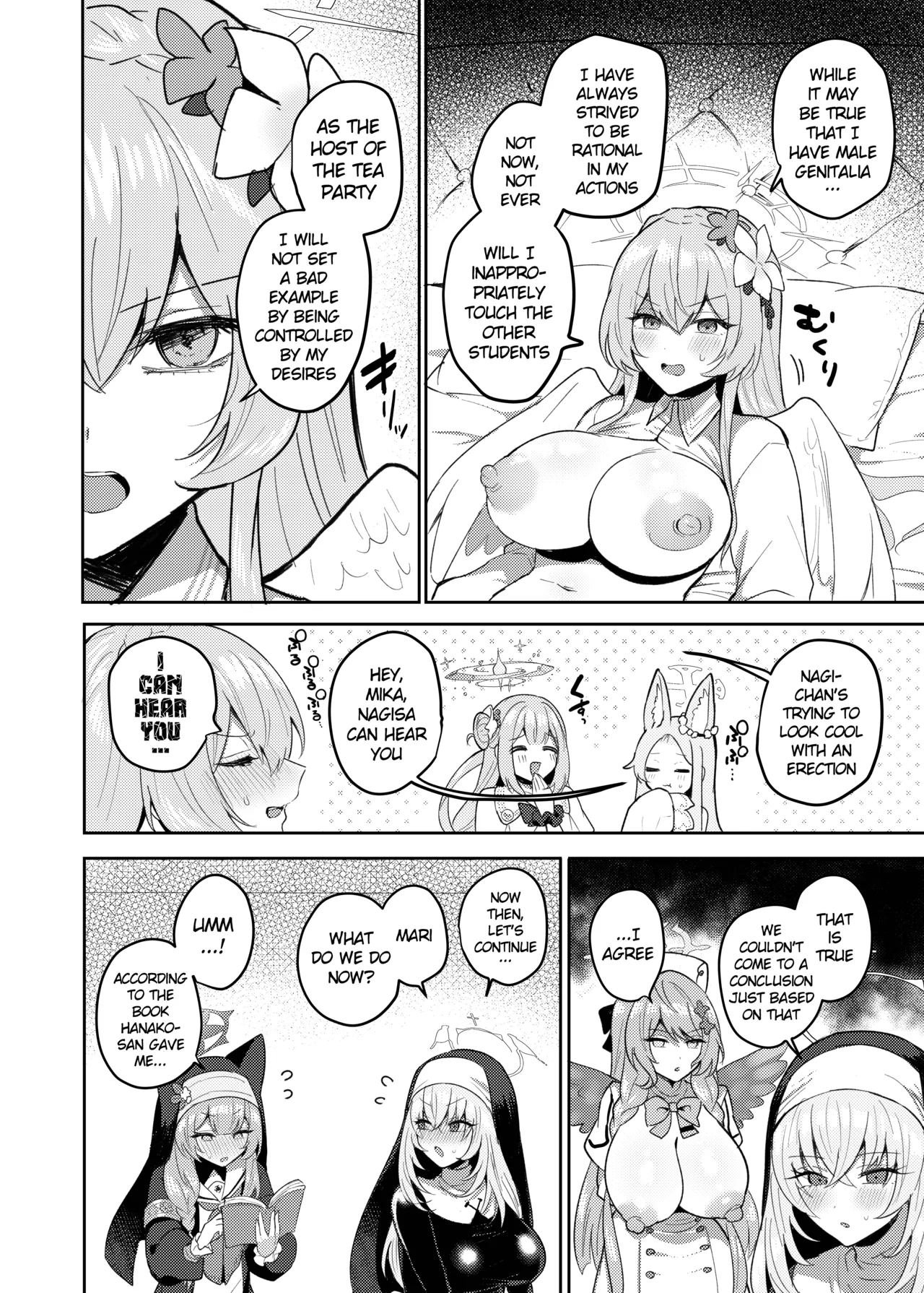 Futanari Tea Party Dosukebe Tougijou Nagisa VS Sisterhood + Kyuugo Kishidan page 11 featuring seia yurizono blue archive parody - paizuri big breasts hentai manga - read online free