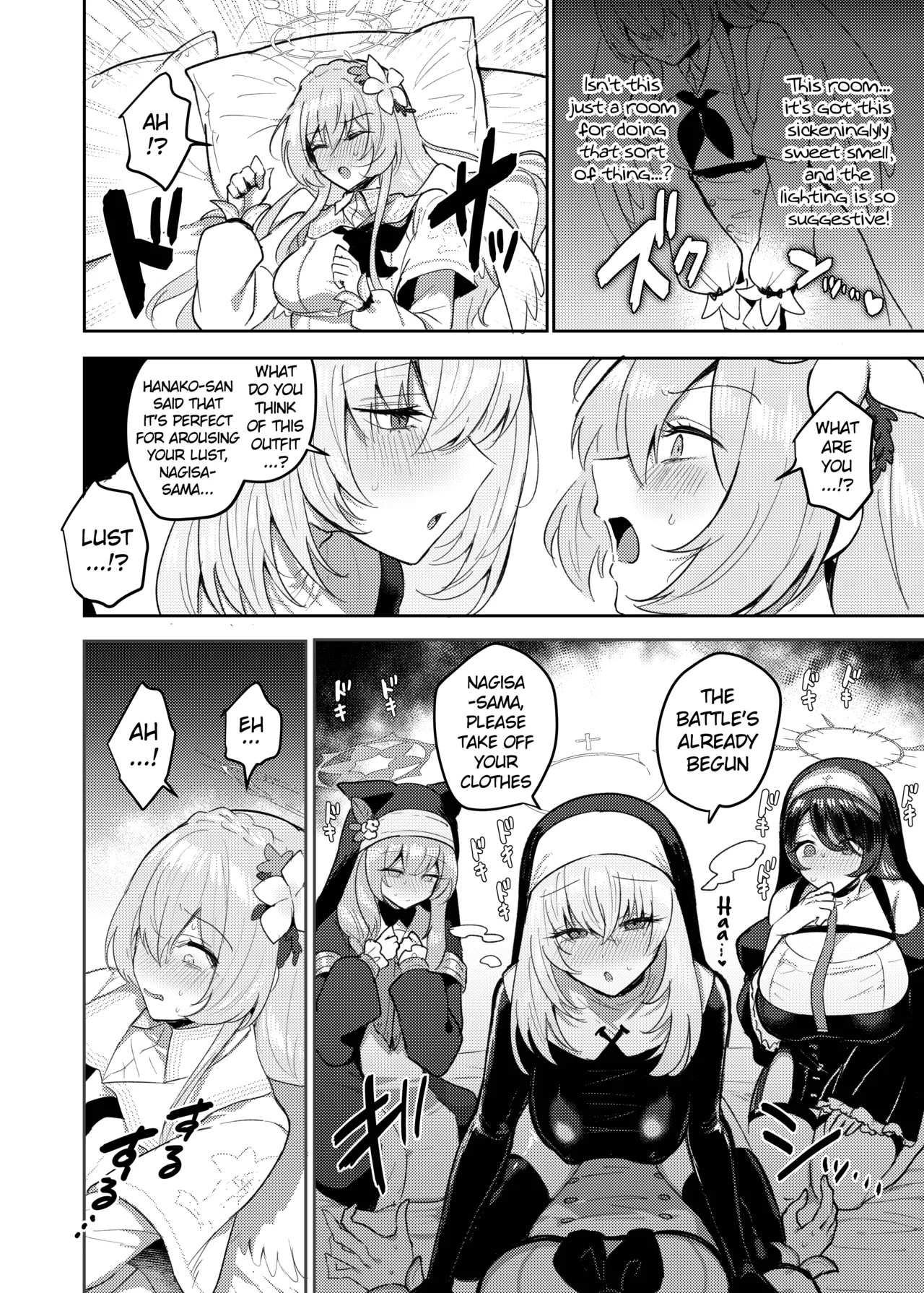 Futanari Tea Party Dosukebe Colosseum Nagisa VS Sisterhood + Kyuugo Kishidan page 9 featuring hinata wakaba blue archive parody - futanari big breasts hentai manga - read online free