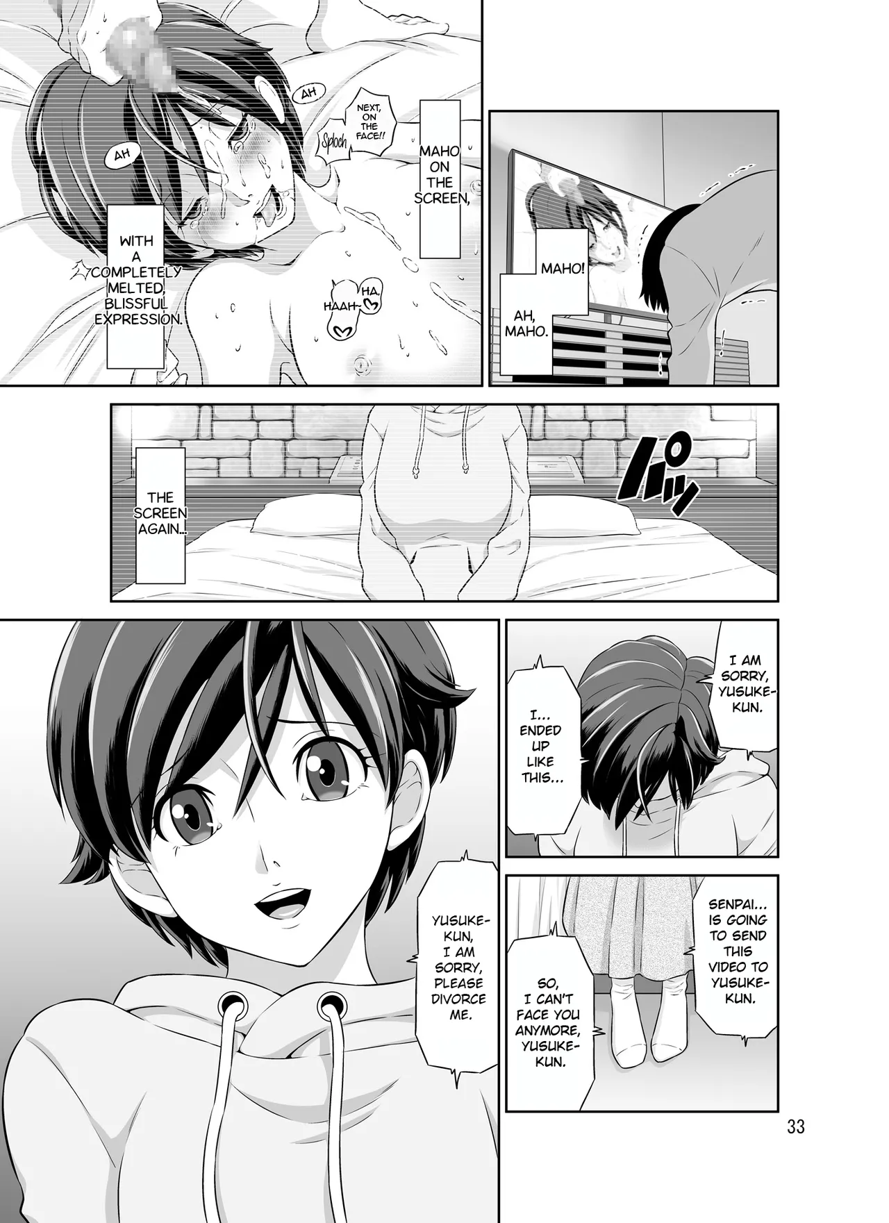 Hitozuma Maho-san no Netorare Video Letter | Married Woman Maho's Cuckold Video Letter page 33 original parody - sole female sole male hentai manga - read online free