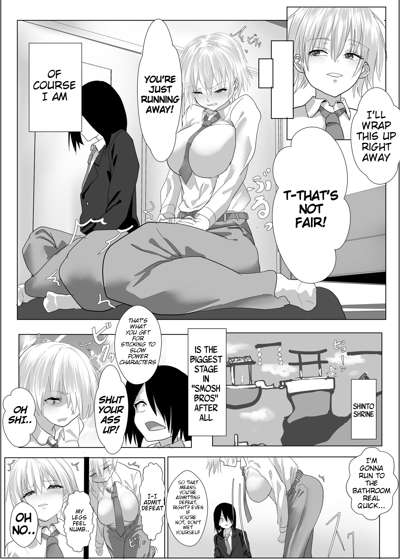 [Tetsukabuto Nuranura (Yuri Kowashi)] Narcissist na Ouji-sama-kei Joshi wa, Toilet Gaman Dekizu | The Narcissistic Female Prince Couldn't Hold It In [English] page 11 original parody - sole male big breasts hentai manga - read online free