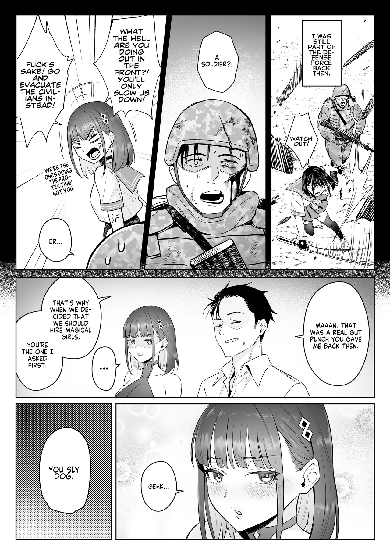 Moto Mahou Shoujo no Shigoto Hanashi Ao | The Former Magical Girl Blue's Work page 33 original parody - big breasts uncensored hentai manga - read online free