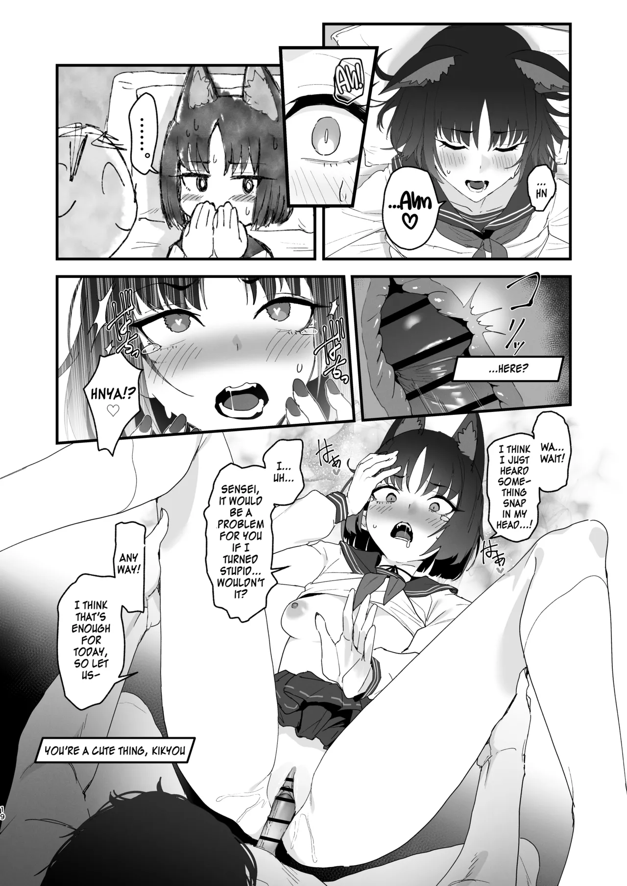 Iro ni wa Ideji Kikyou no Hana | Feelings in full bloom page 19 featuring sensei blue archive parody - schoolgirl uniform nakadashi hentai manga - read online free