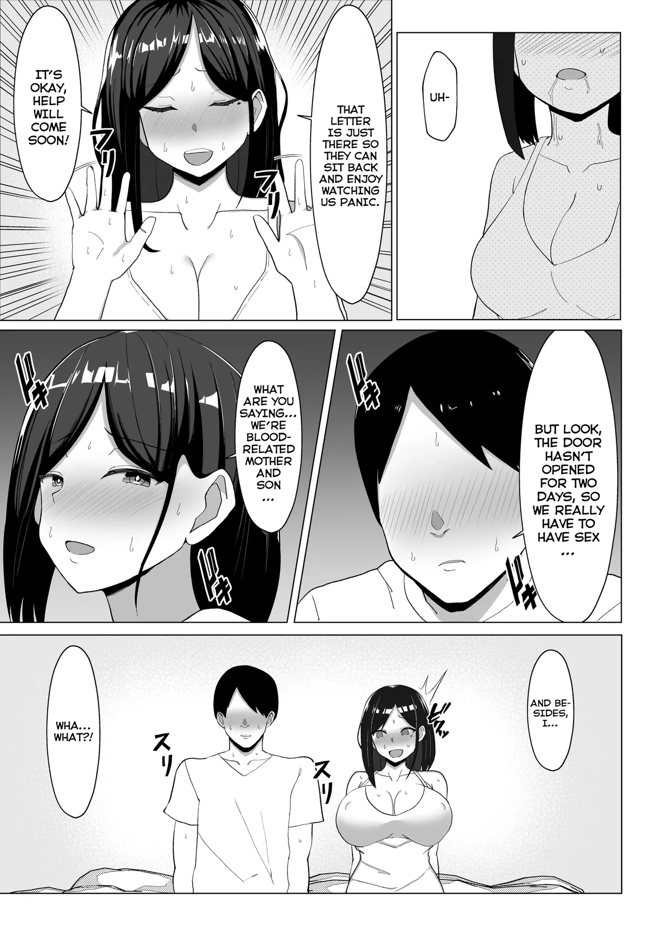[Mustard Teikoku (Europia)] Kaa-chan to Sex Shinai to Derarenai Heya ~Kuchiurusai Haha to Hankouki no Ore~ | A Room I Can't Leave Without Having Incestuous Sex With My Mom: My Nagging Mother and Rebellious Me [English] [PPanGames] page 16 original parody - milf sweating hentai manga - read online free