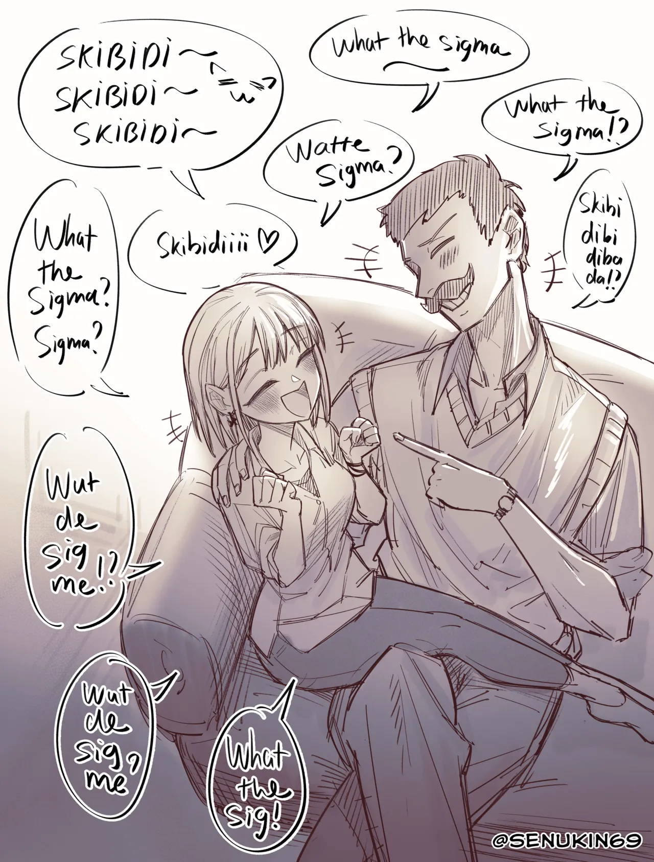 Brainrot Girlfriend page 55 original parody - big breasts hotpants hentai manga - read online free