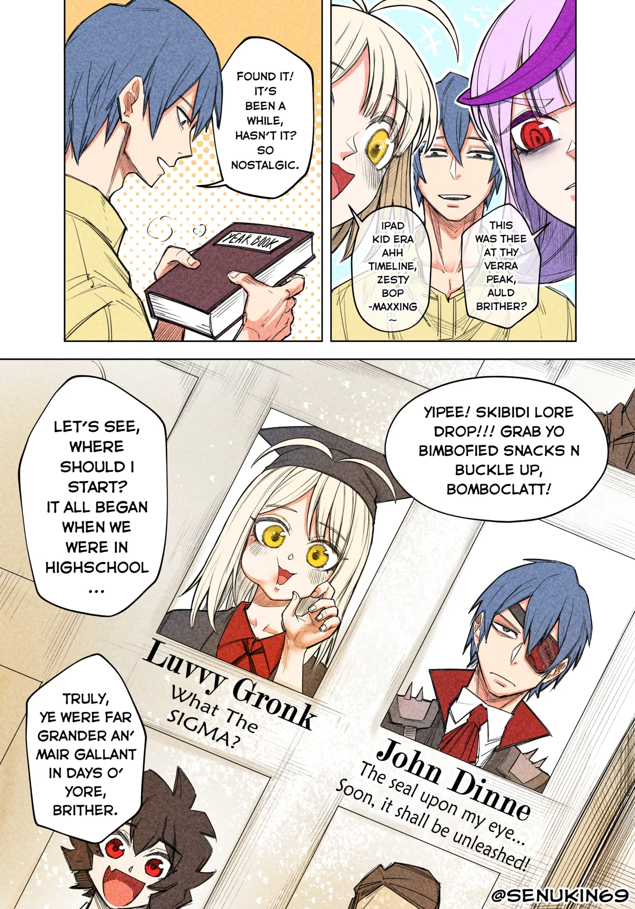 Brainrot Girlfriend page 69 original parody - big breasts hotpants hentai manga - read online free