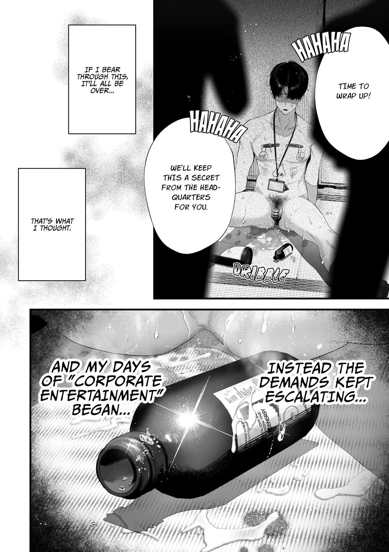 Kuzu na Elite Shinnyuu Shain-kun Kyousei Chinpo Marudashi Enkaigei de Buzama Ochi | The Unsightly Nude Performance of an Elite Employee page 34 original parody - beauty mark mosaic censorship hentai manga - read online free