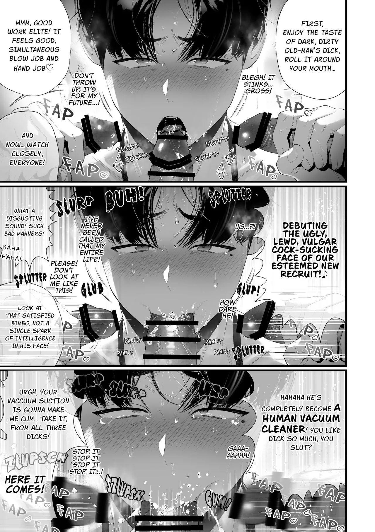 Kuzu na Elite Shinnyuu Shain-kun Kyousei Chinpo Marudashi Enkaigei de Buzama Ochi | The Unsightly Nude Performance of an Elite Employee page 62 original parody - beauty mark mosaic censorship hentai manga - read online free