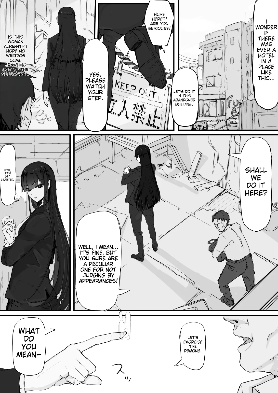 Kankaku shadan de haraimasu  | Sensory deprivation exorcism | Part 1-4 page 18 original parody - sole male nakadashi hentai manga - read online free