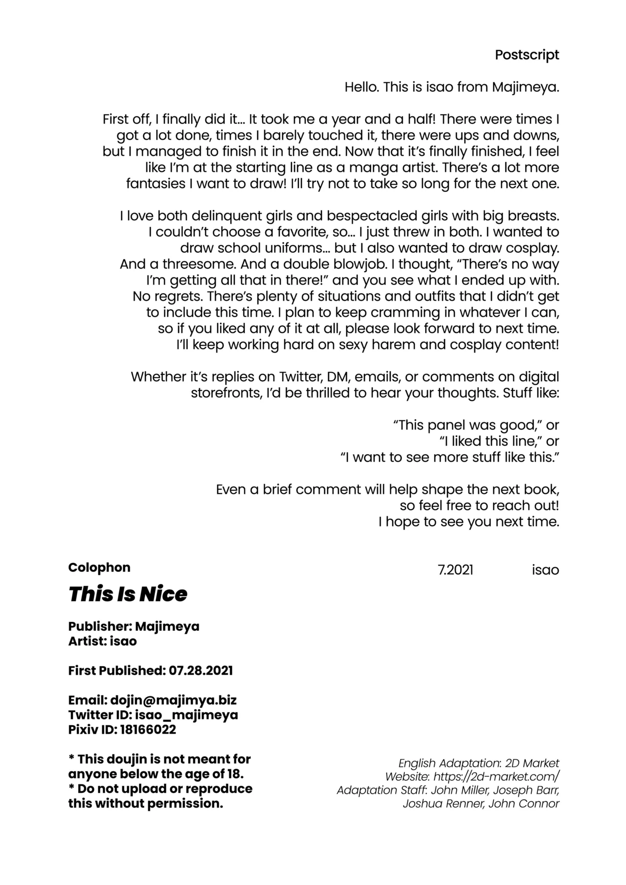 Konna Ii Koto. | This is Nice 1 page 36 original parody - sole male nakadashi hentai manga - read online free